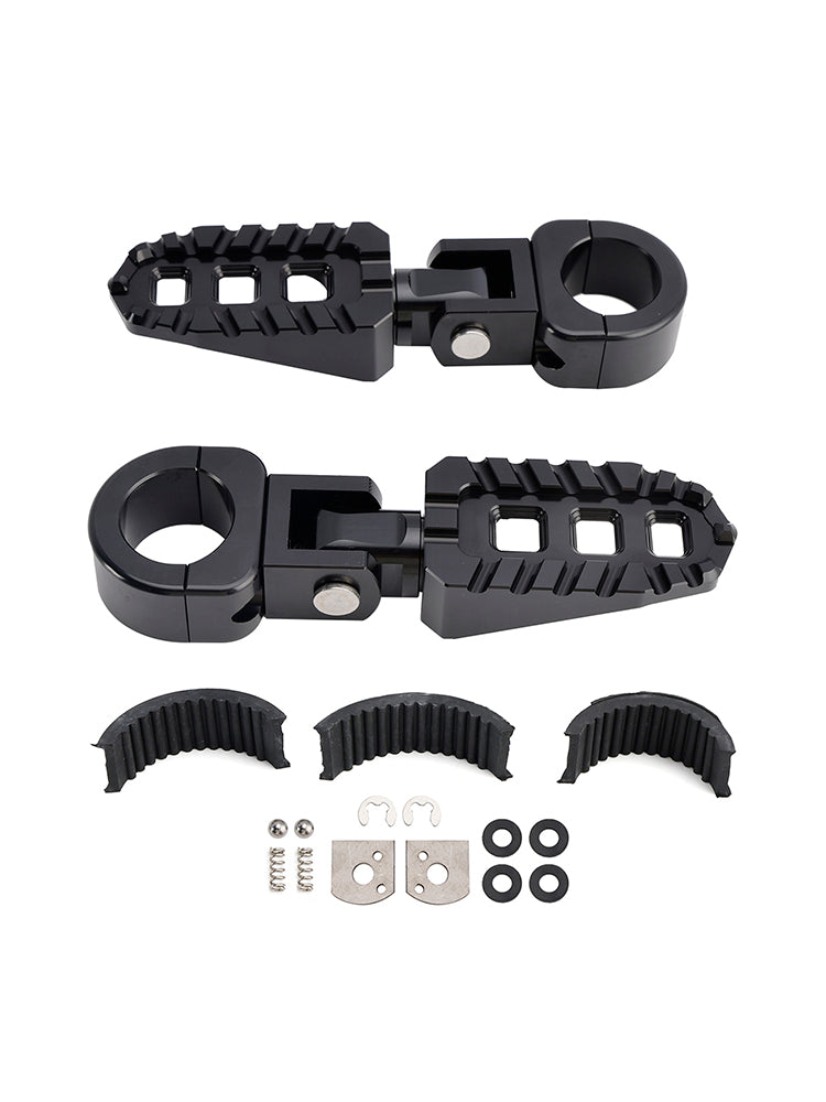 Universal Front Footrests Foot Pegs fit for motorcycle with 1.25" bars