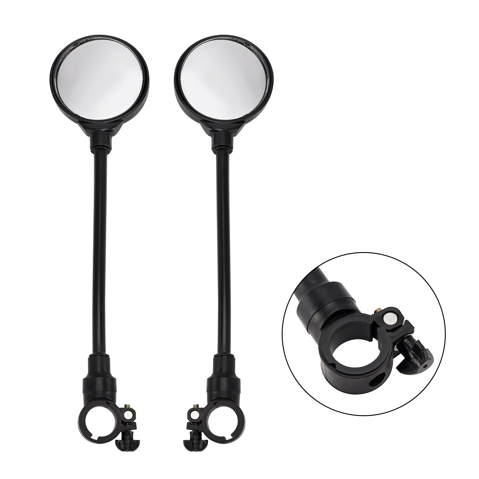 Rotatable Adjustable Wide Angle Rear View Bike Handlebar Mirror 2 Pack