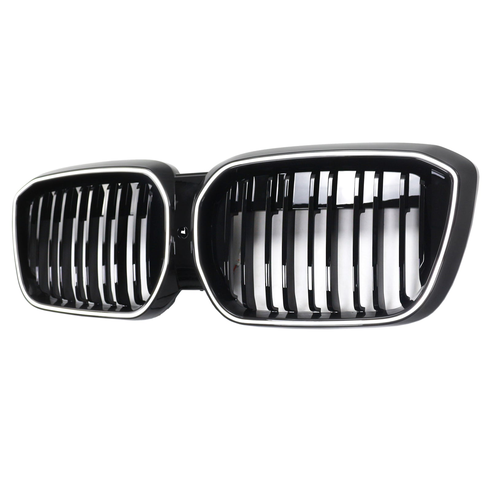 Double Slat Black Front Kidney Grill Grille Fit BMW IX3 G08 LCI 2022-2024