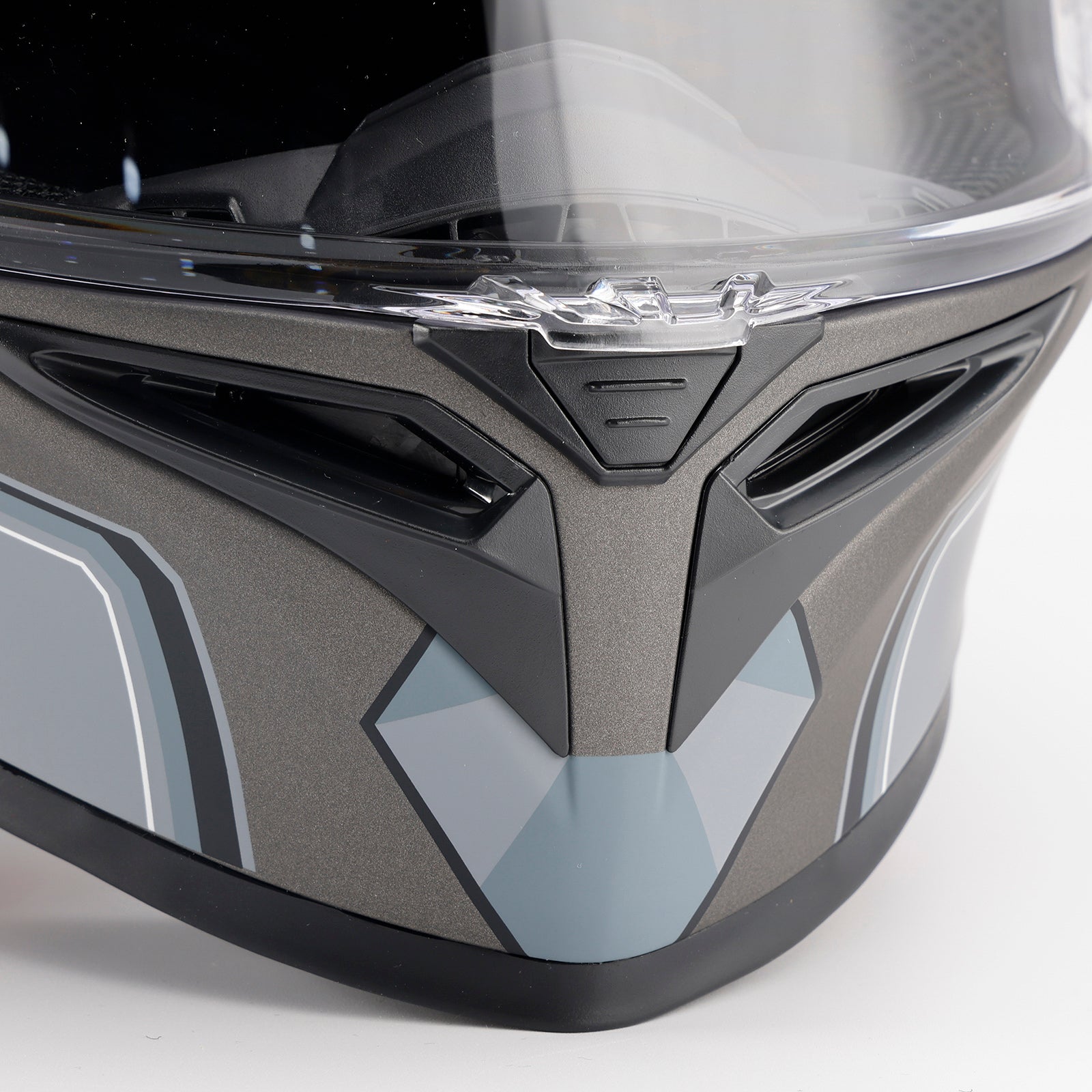 DOT Motorcycle Helmet Adult Street Full Face Gray White