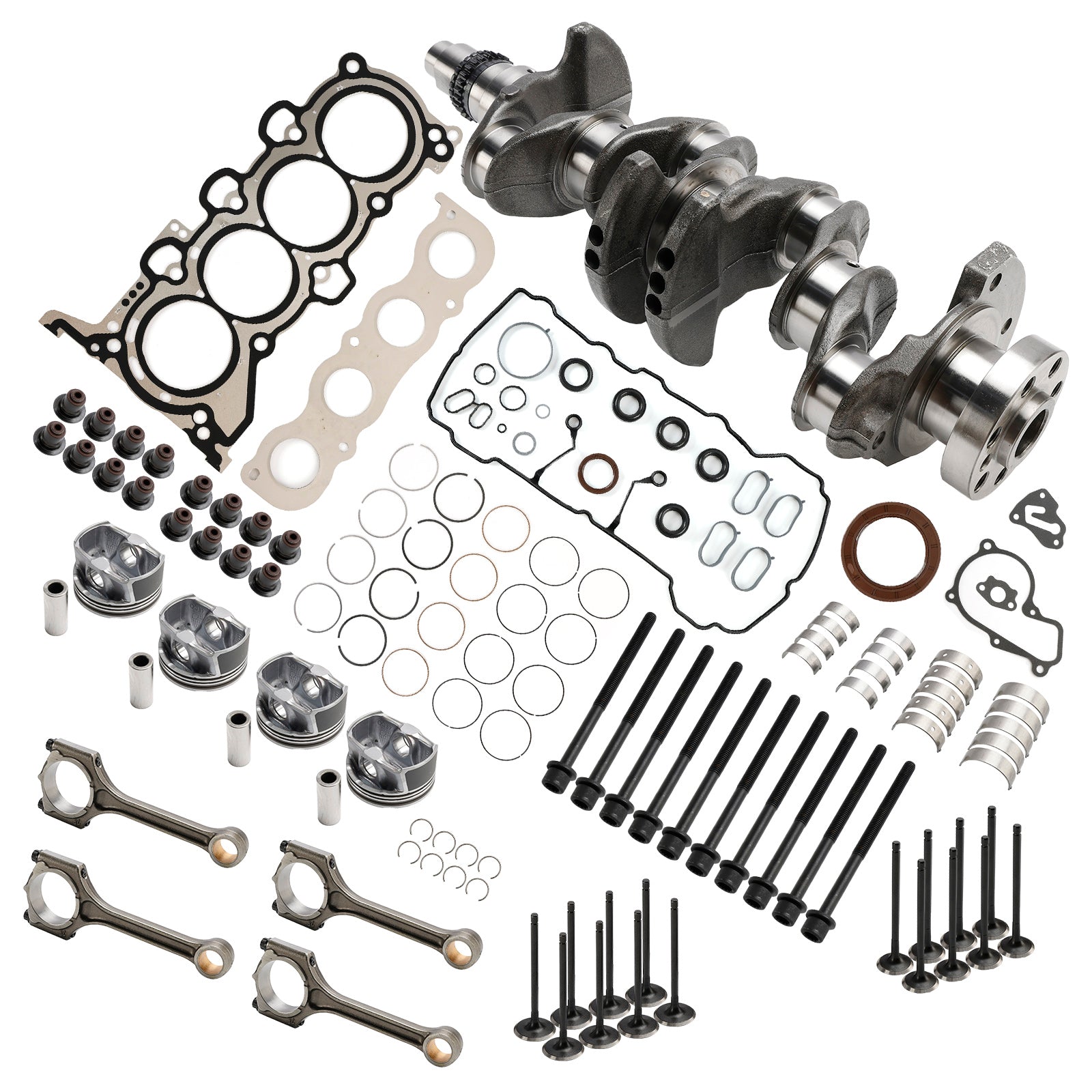 G4NA 2.0L Engine Rebuild Kit Crankshaft Con Rods Gasket Kit for Kia Forte YD 2012-2018