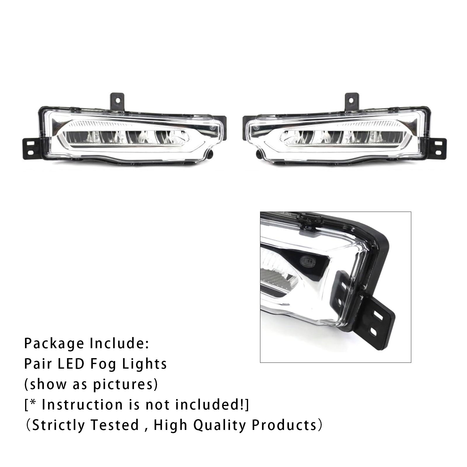 2018-2019 BMW X3 G01 G08 X4 G02 Pair LED Front Bumper Fog Lights 63177412528