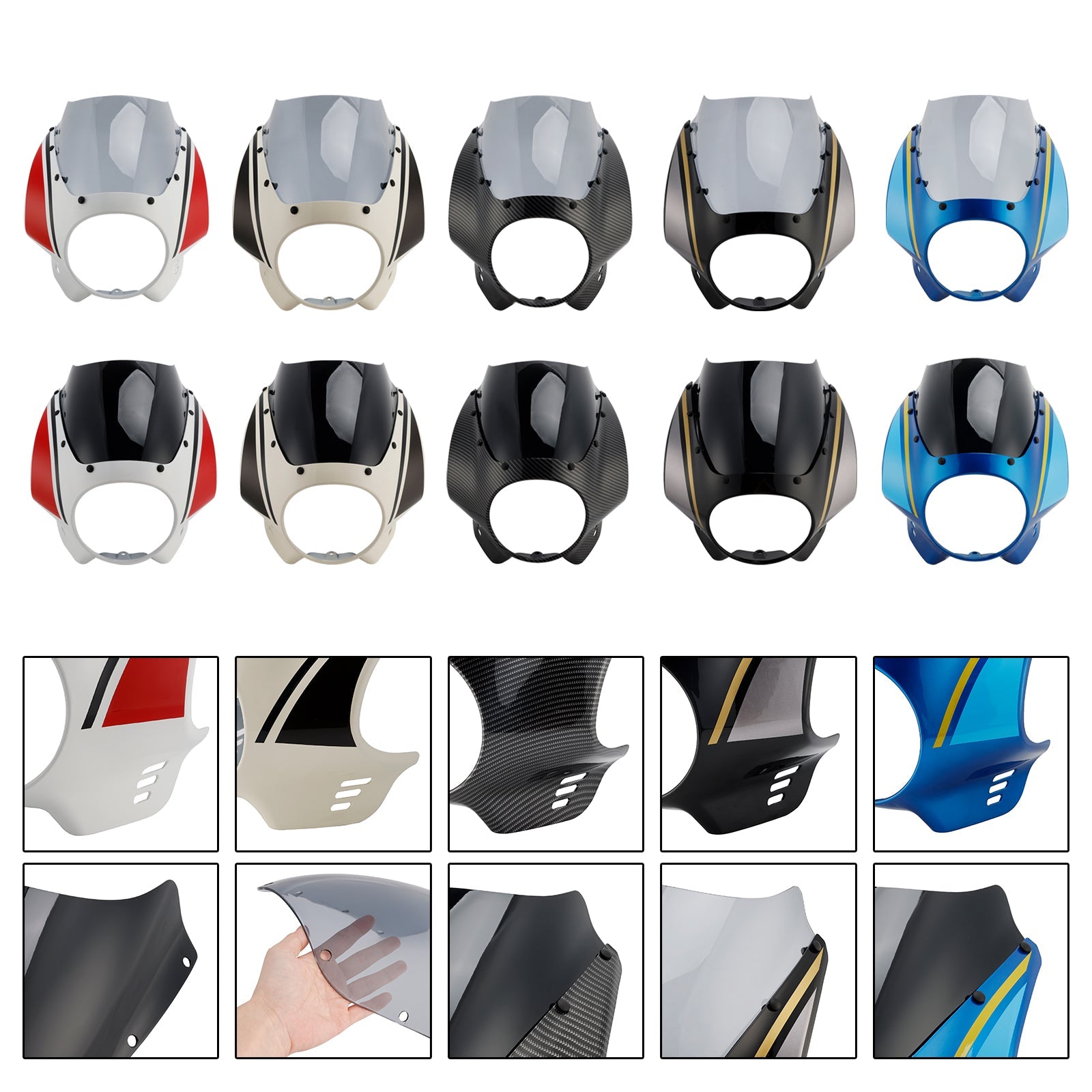 2022-2025 Yamaha XSR900 Headlight Fairing Windshield WindScreen