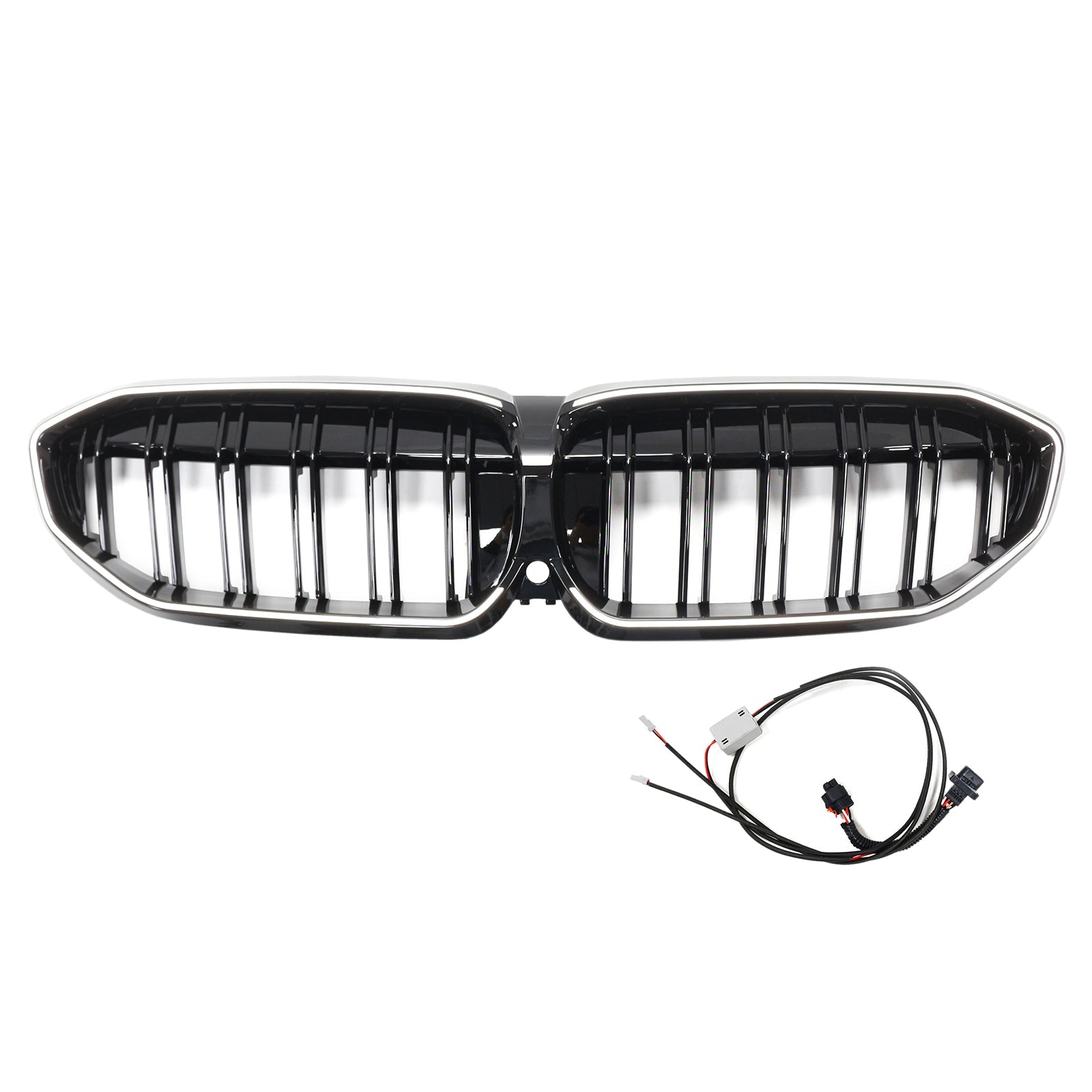 Double Slat Black Kidney Grille 51138072085 Fit BMW 3 Series G20 2019-2022