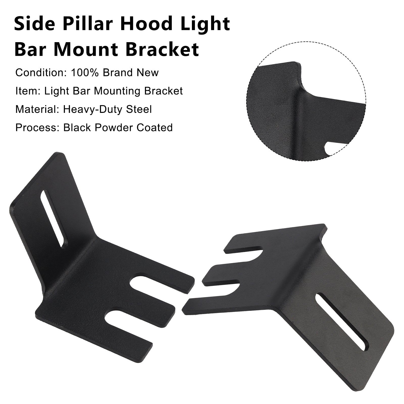 2014+ Honda Pioneer 700 1000 Side Pillar Hood Light Bar Mount Bracket