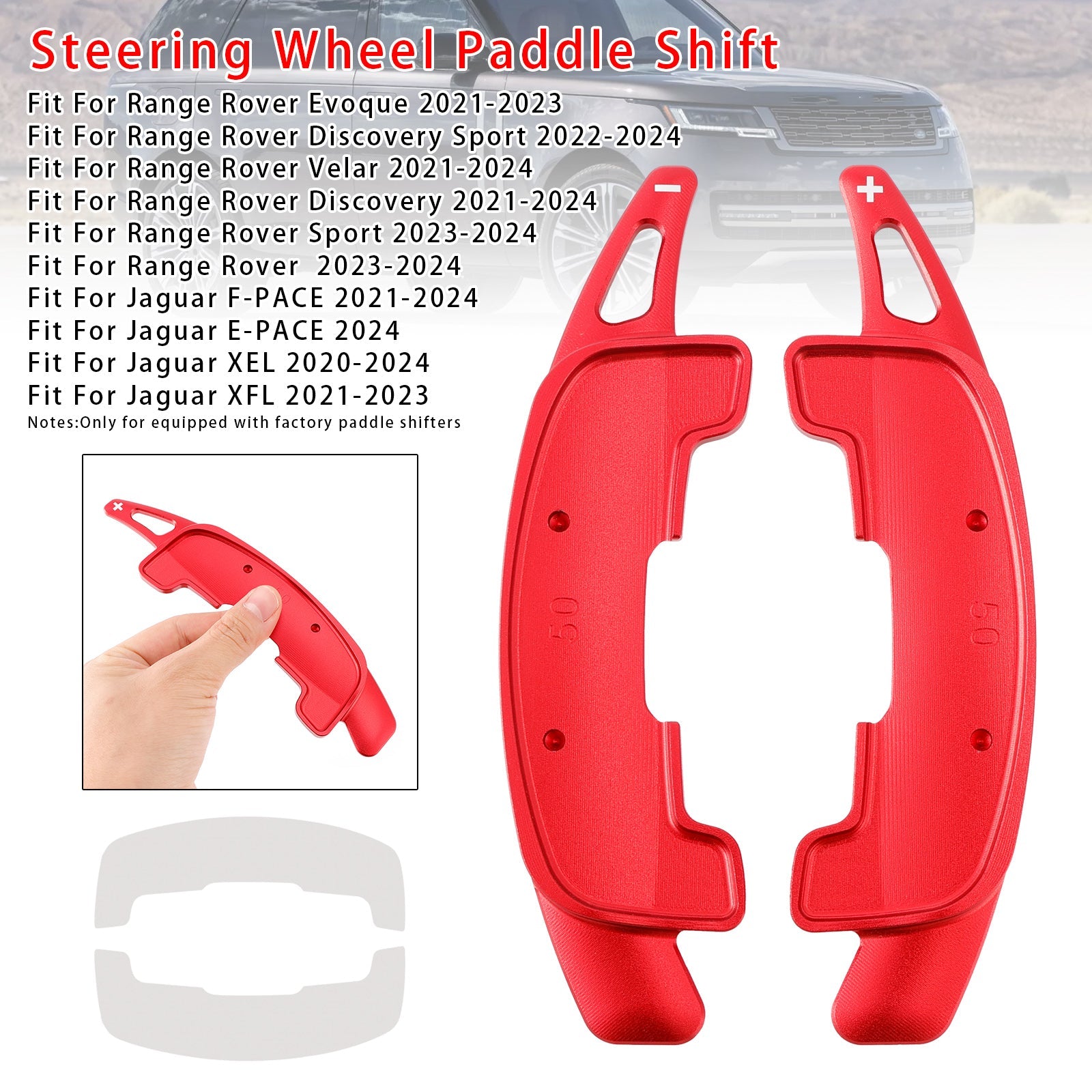 Steering Wheel Paddle Shifter Extension Fit For Range Rover Jaguar Aluminium