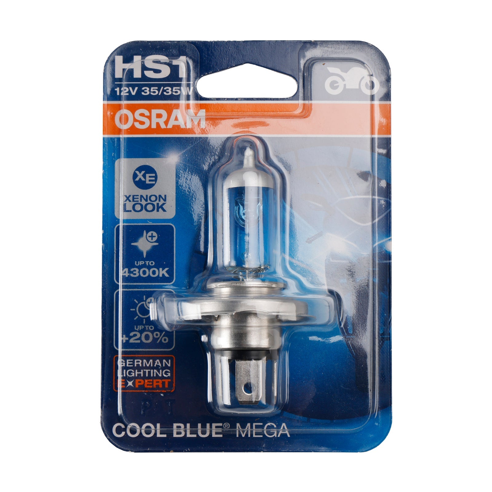 Motorcycle Lamp Cool Blue Mega HS1 64185CBM PX43T 12V 35/35W 4300K For OSRAM