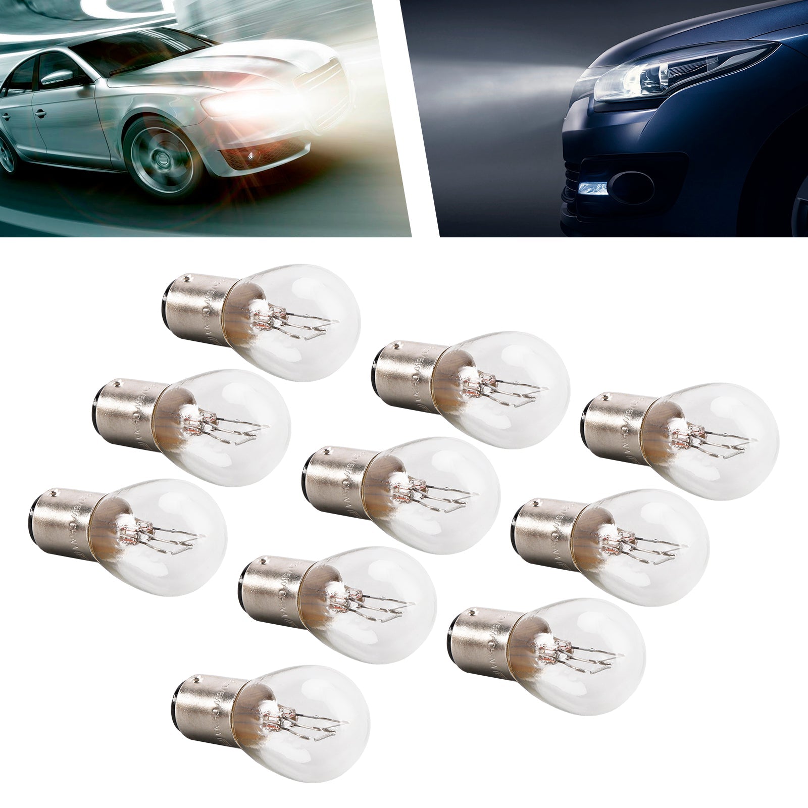 10PCS Car Light Tubular Lamp bulb P21/5W BAY15D 7528 12V 21/5W For OSRAM