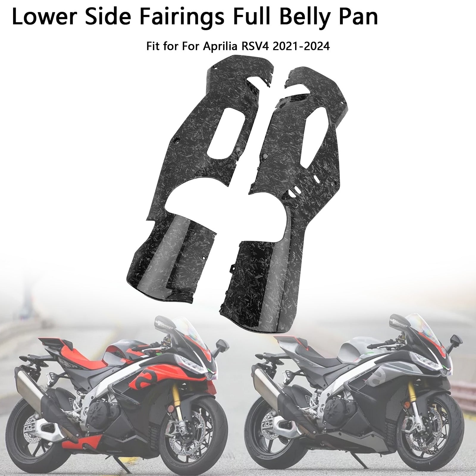 2021-2024 Aprilia RSV4 Lower Side Fairings Full Belly Pan Plate Cover