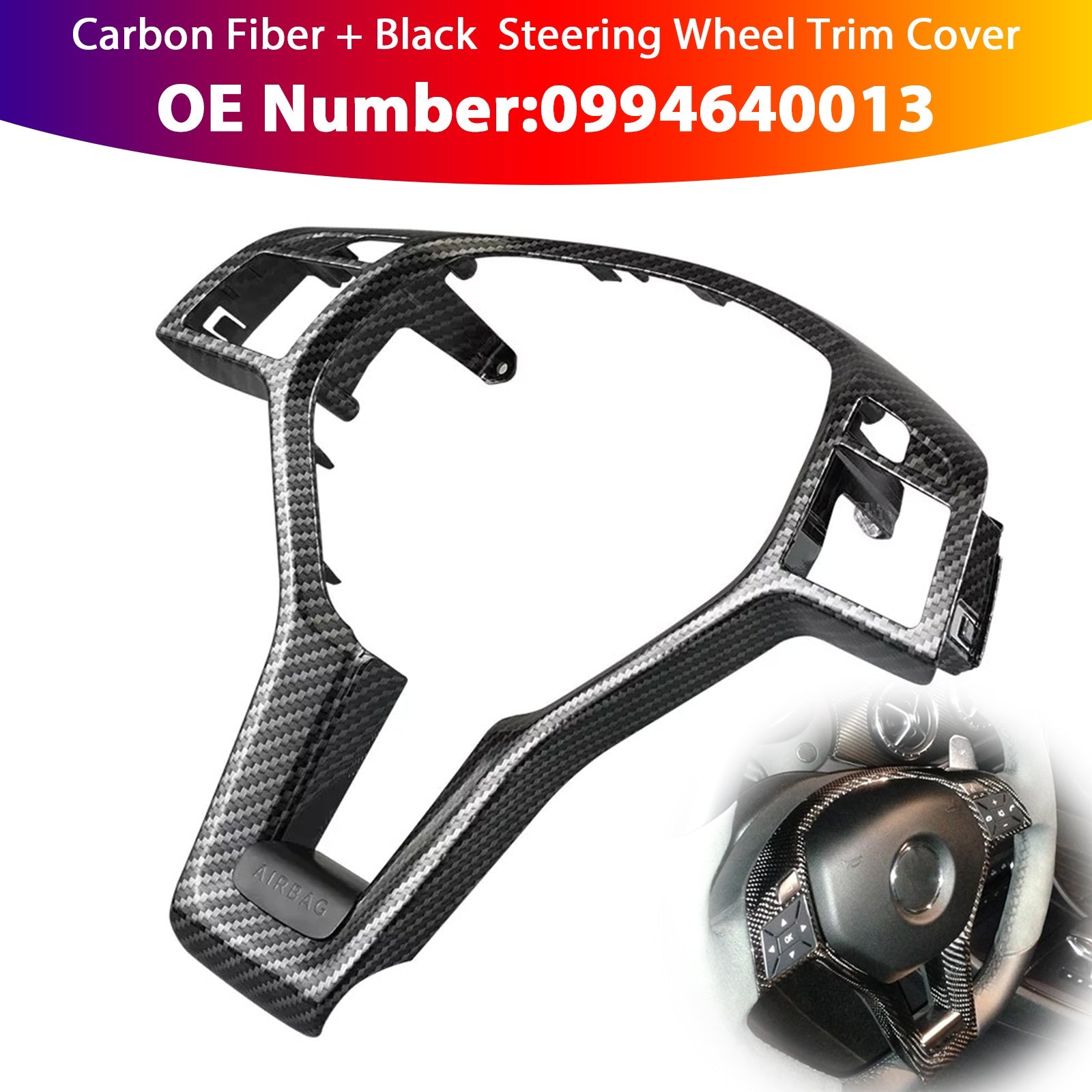 Steering Wheel Trim Cover 0994640013 For Mercedes Benz C-Class W204 C63 AMG