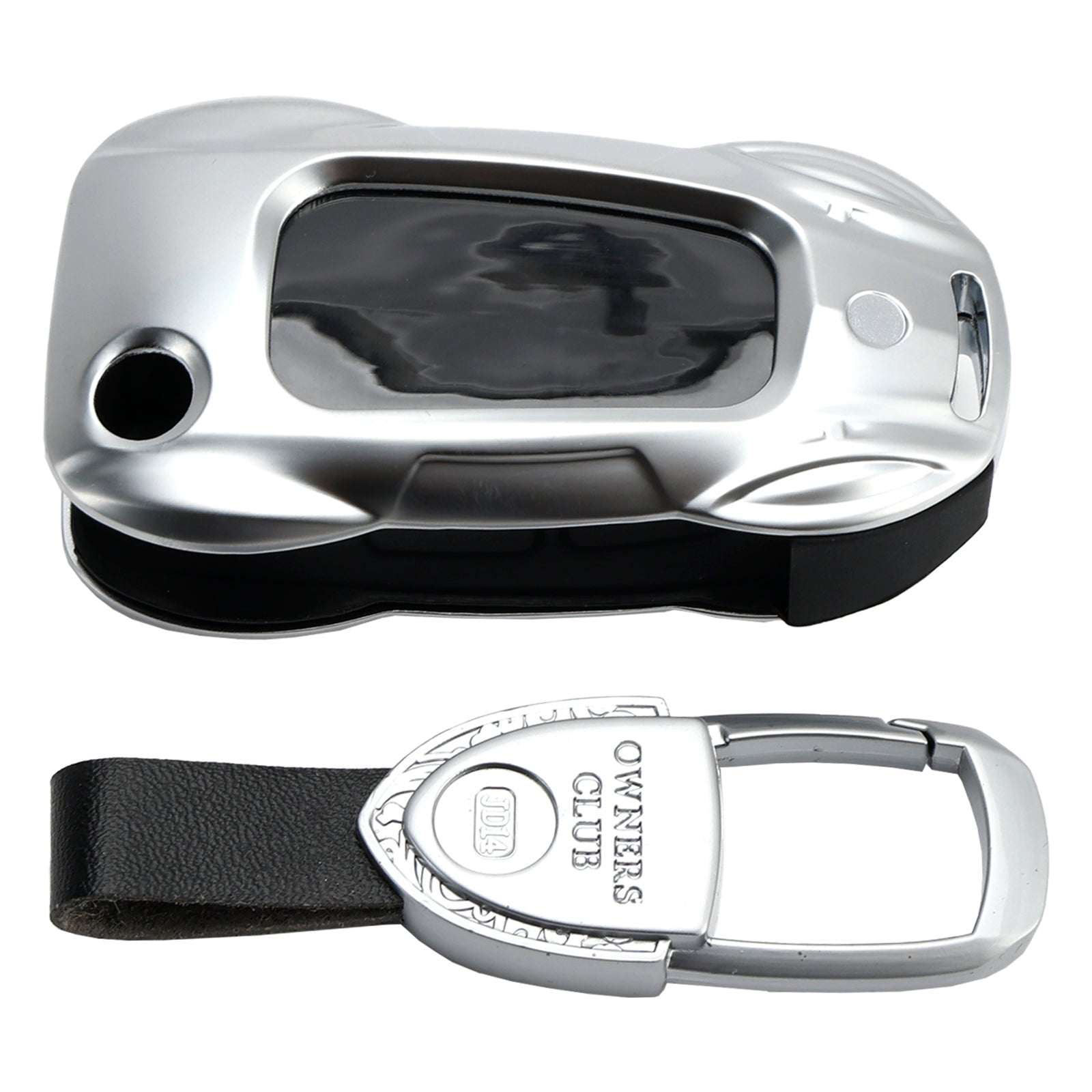 Audi A1 A3 S3 Leather Alloy Zinc Car Key Silvery Case Cover