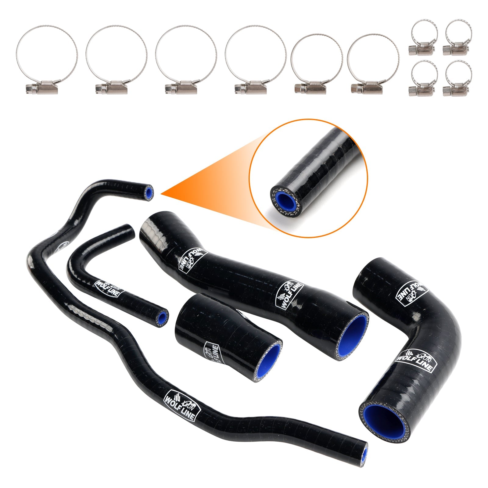 Silicone Radiator coolant Hose kit For BMW S1000RR 2019-2023