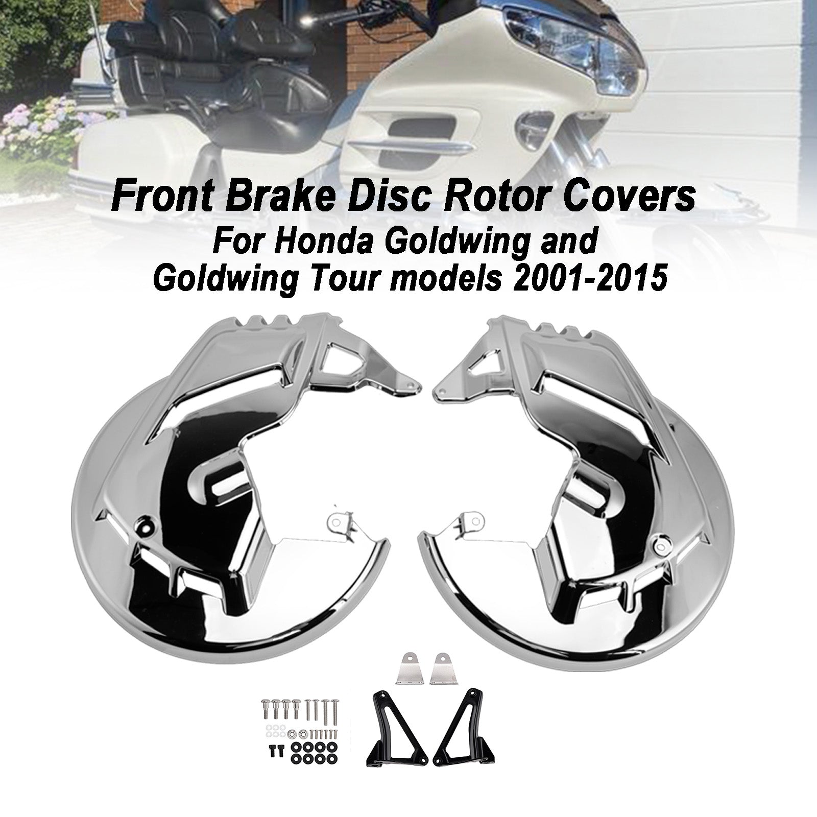 2001-2015 For Honda Goldwing and Goldwing Tour models Front Brake Disc Rotor Covers
