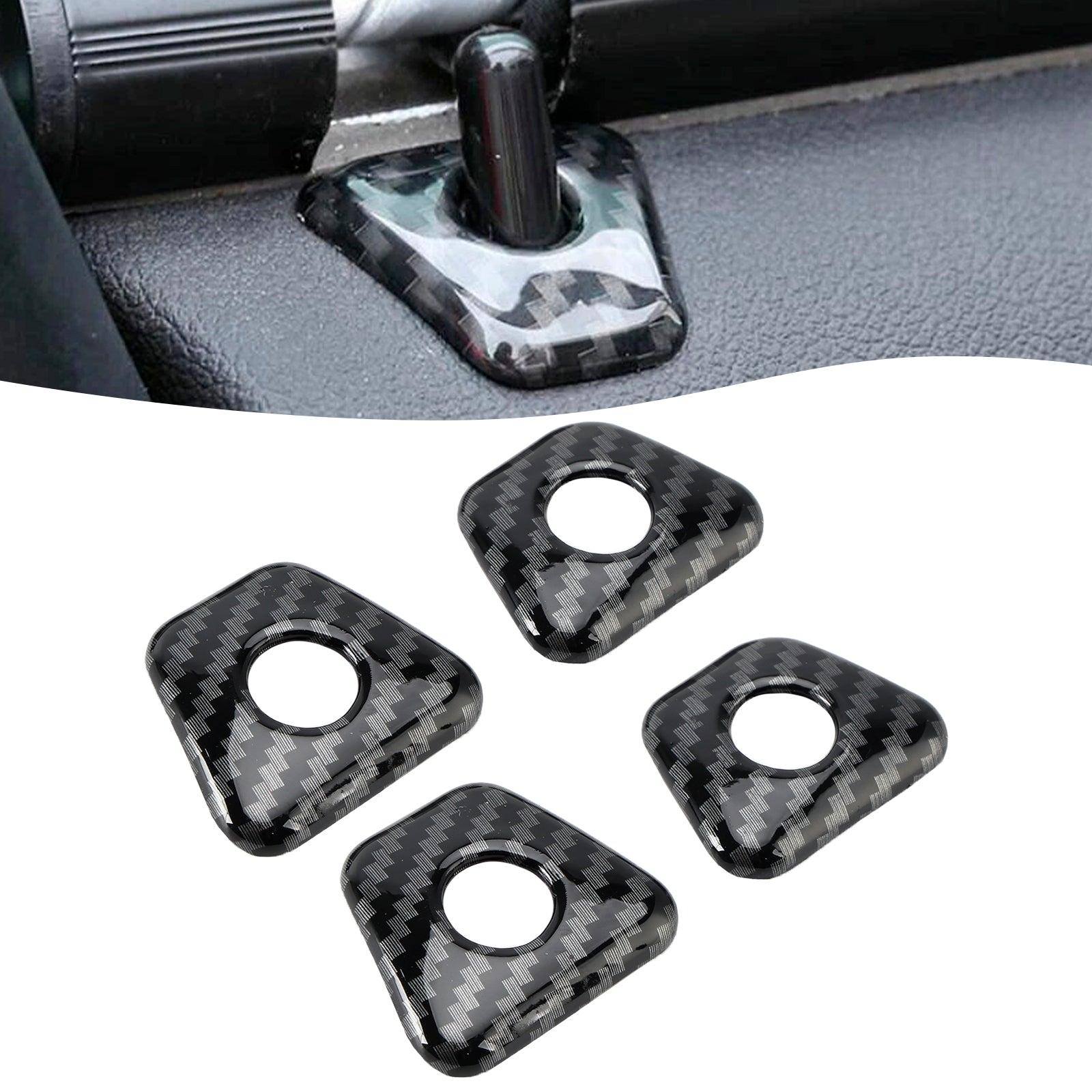 2018-2022 BMW 5 Series G30 Carbon Fiber Inner Door Bolt Lock Down Frame Trim