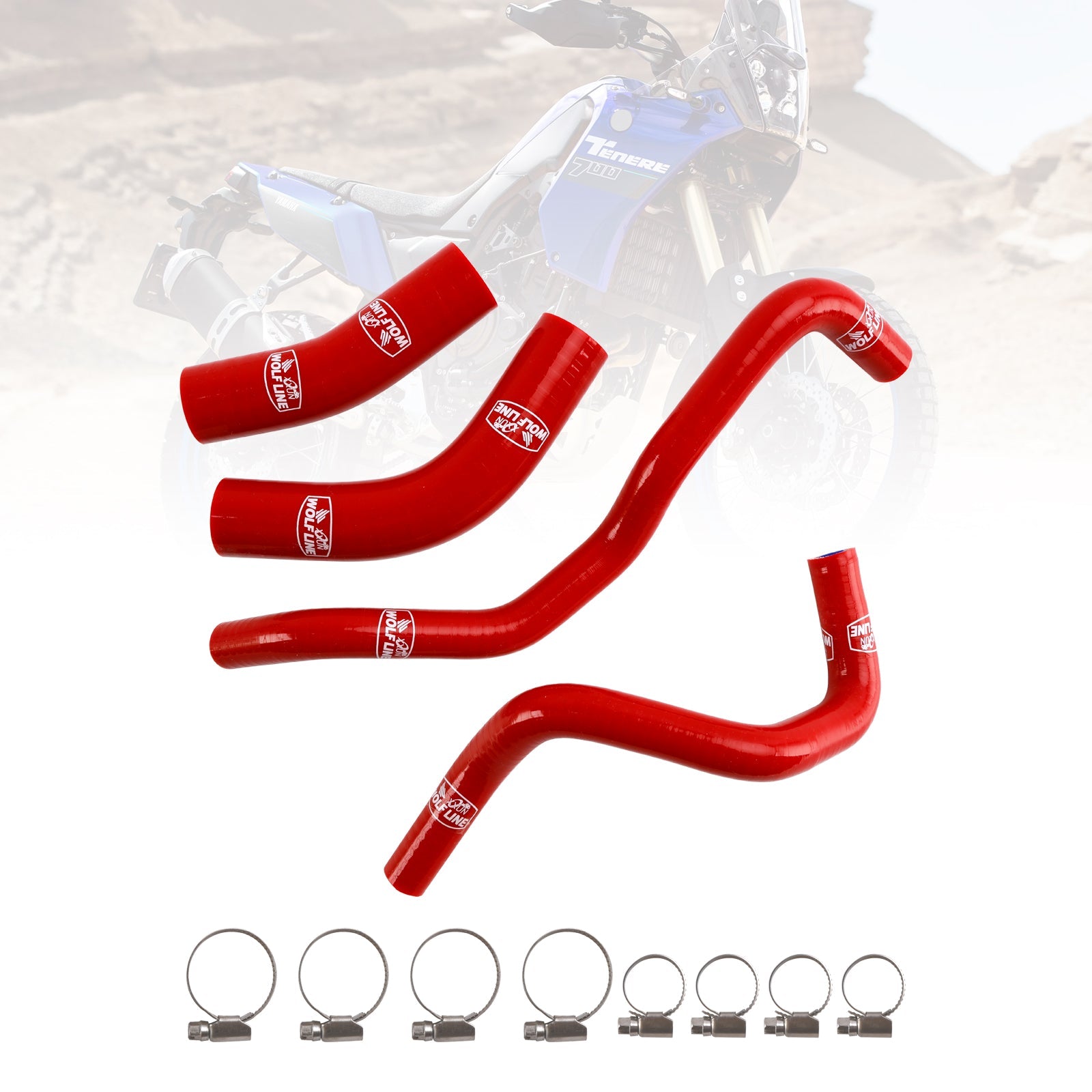 Silicone Radiator coolant Hose kit For Yamaha Tenere 700 2019-2024