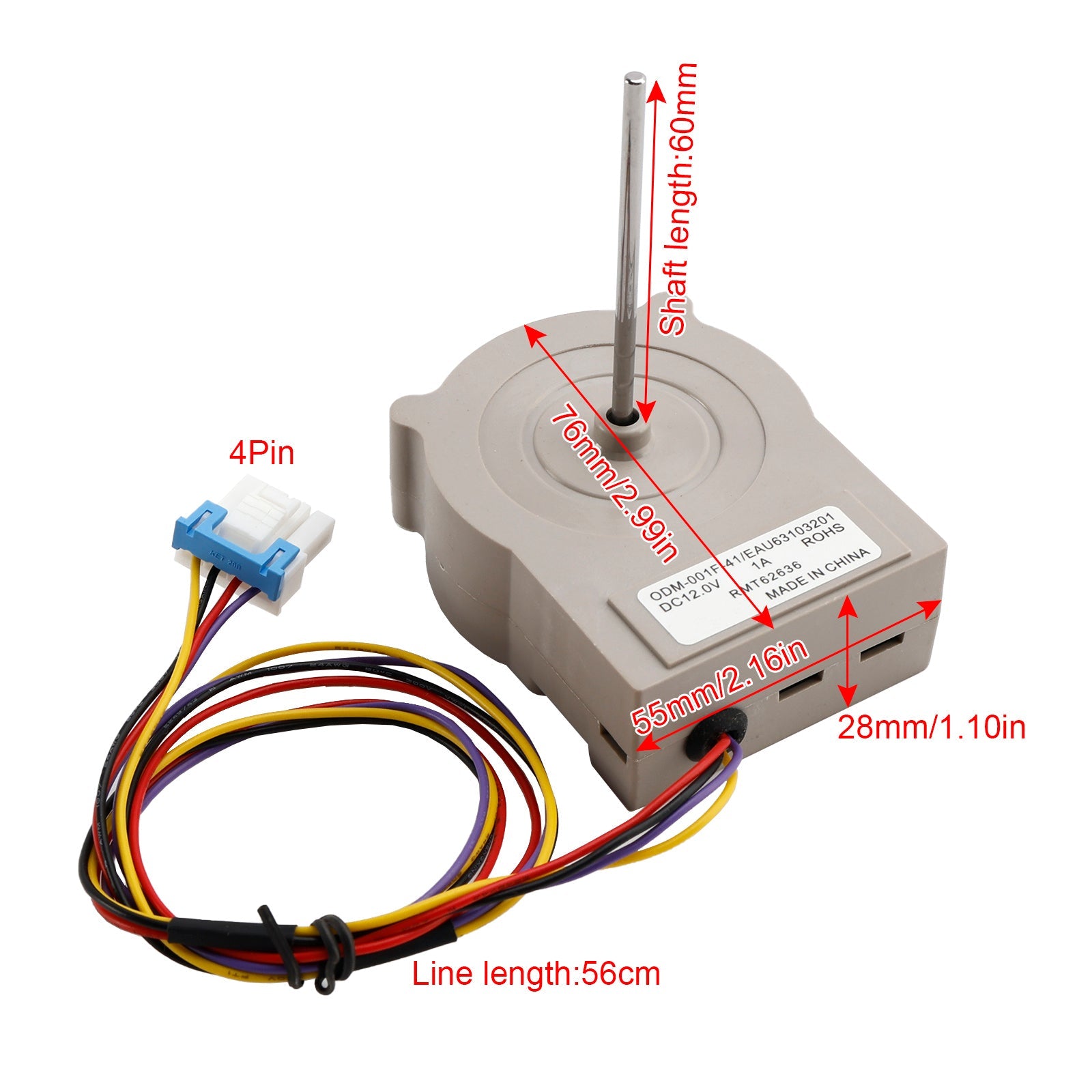 EAU63103201 Refrigerator Evaporator Fan Motor for Kenmore for LG