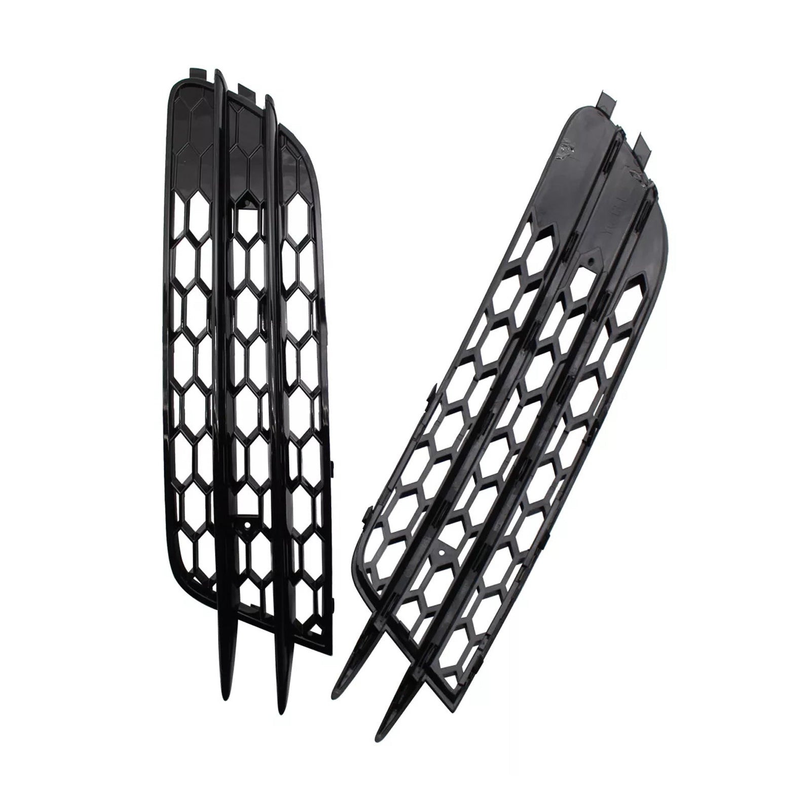 2012-2015 Audi A4 C7 Front Bumper Honeycomb Fog Grille Cover Black