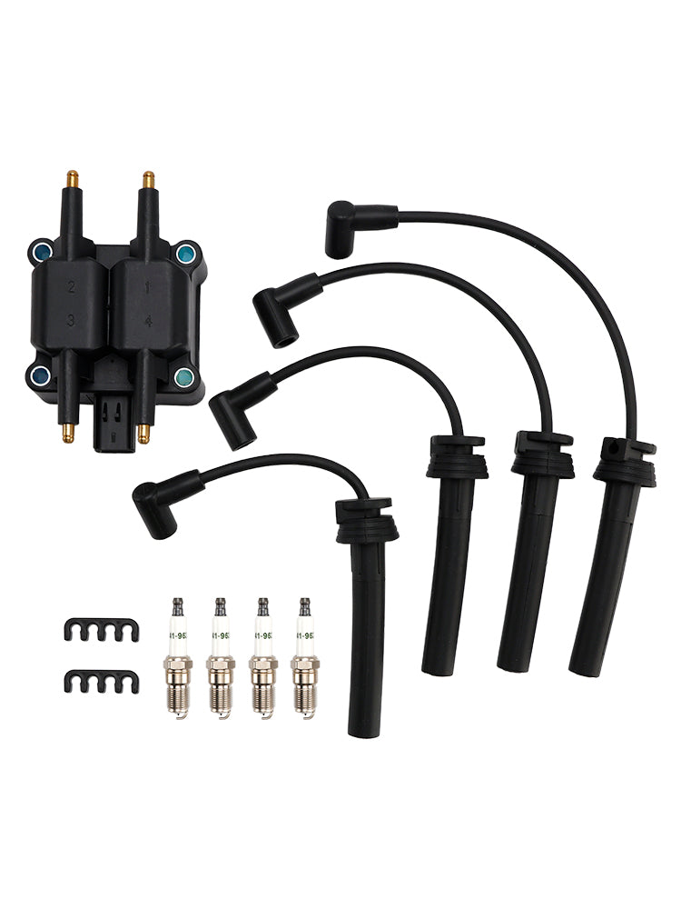1995-2006 DODGE STRATUS Ignition Coil Pack Spark Plug Wire Set UF189 UF403 UF410