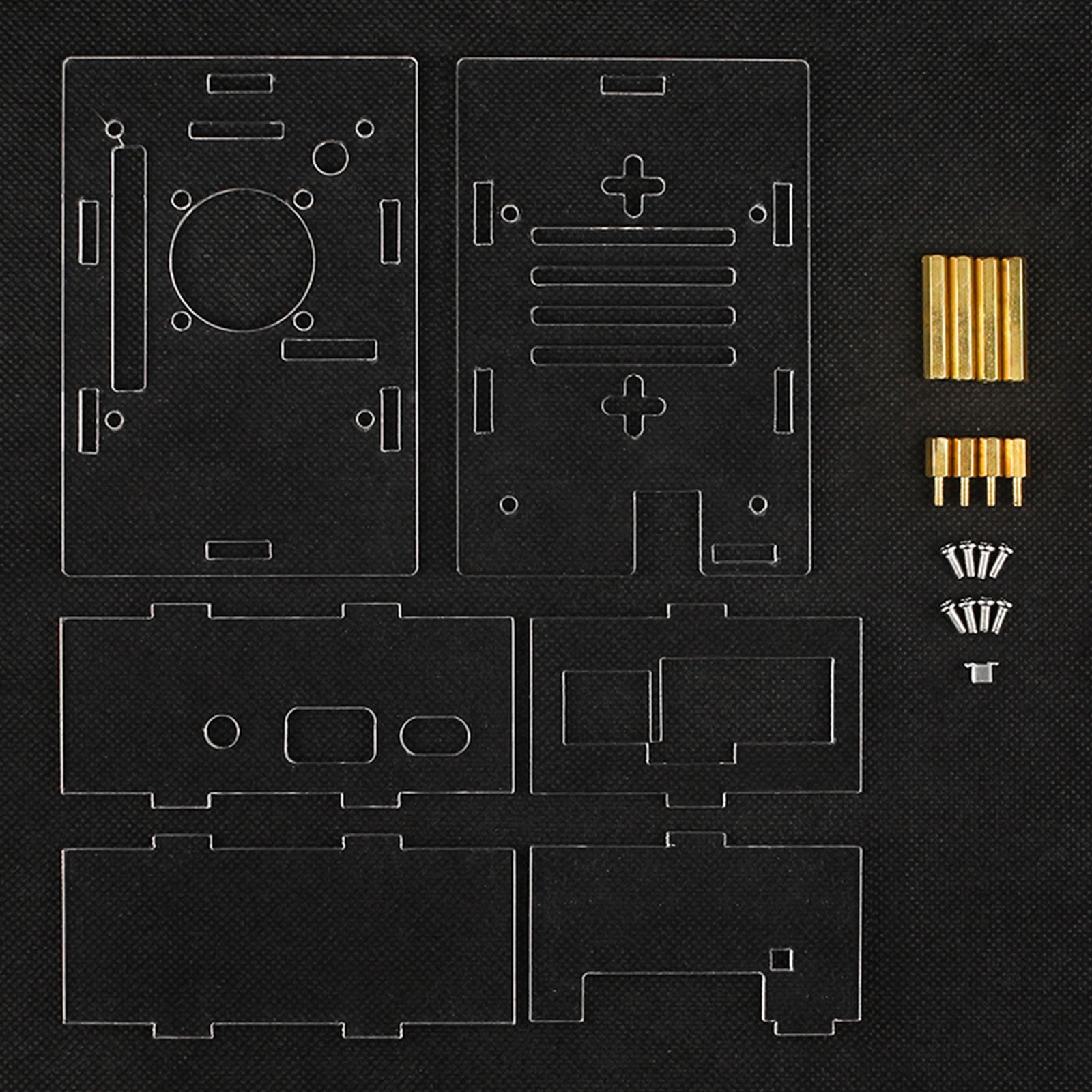 Orange Pi 4A Transparent Protective Box Orange Pi 4A Acrylic Case w Cooling Fan