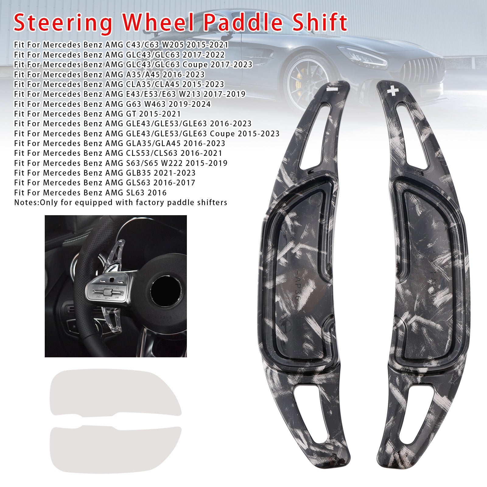 Steering Wheel Paddle Shifter Extension For Mercedes Benz AMG
