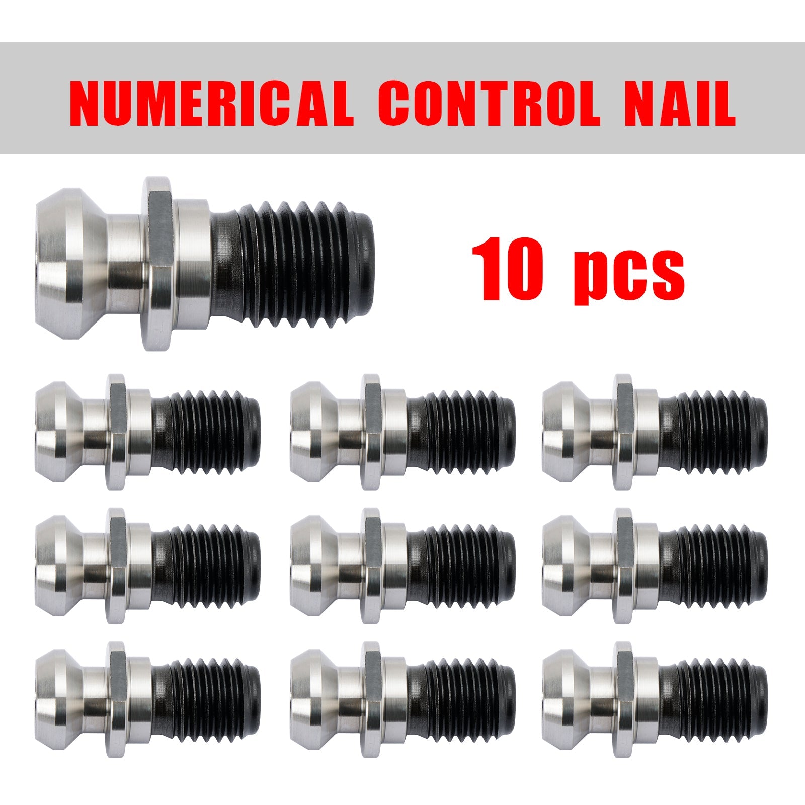 10Pcs CAT40 45~ 0.740" Coolant Pull Stud Retention Knob For Mazak Fadal Silver