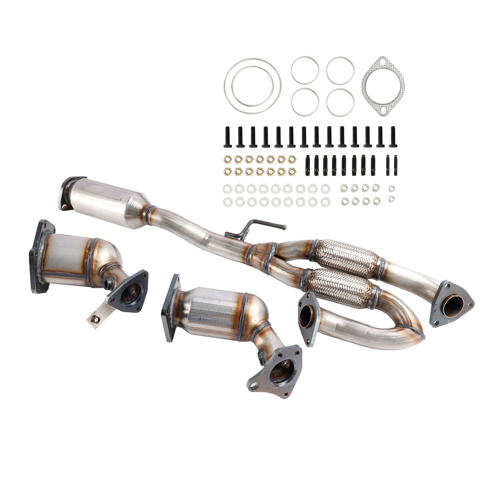 All Three Catalytic Converter Flex Y-Pipe Fits For Nissan Maxima 3.5L 2009-2014