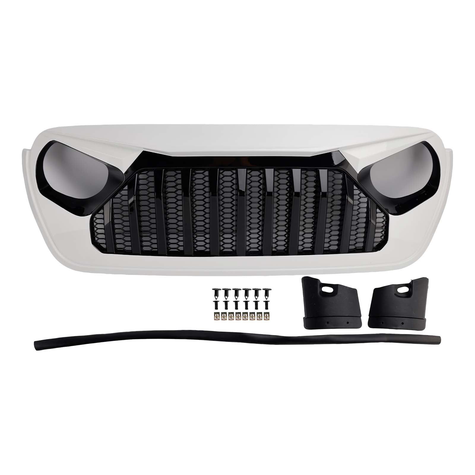 2018-2023 Fit for Jeep Wrangler JL JT White & Black Front Vader Grille Bumper Grill