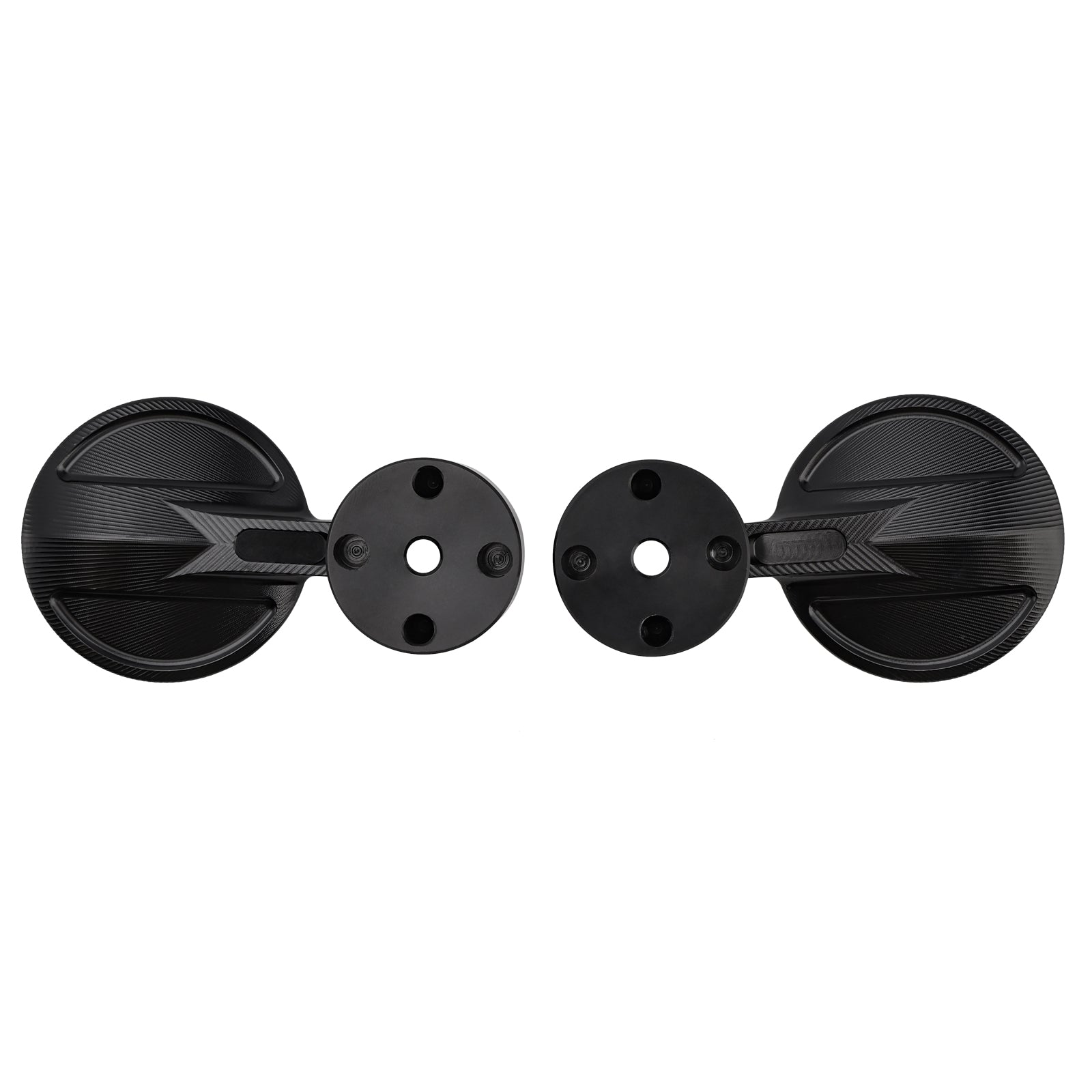 CNC ALUMINUM MINI HANDLEBAR BAR END MIRROR SET D=35MM BLACK FOR PIAGGIO / VESPA