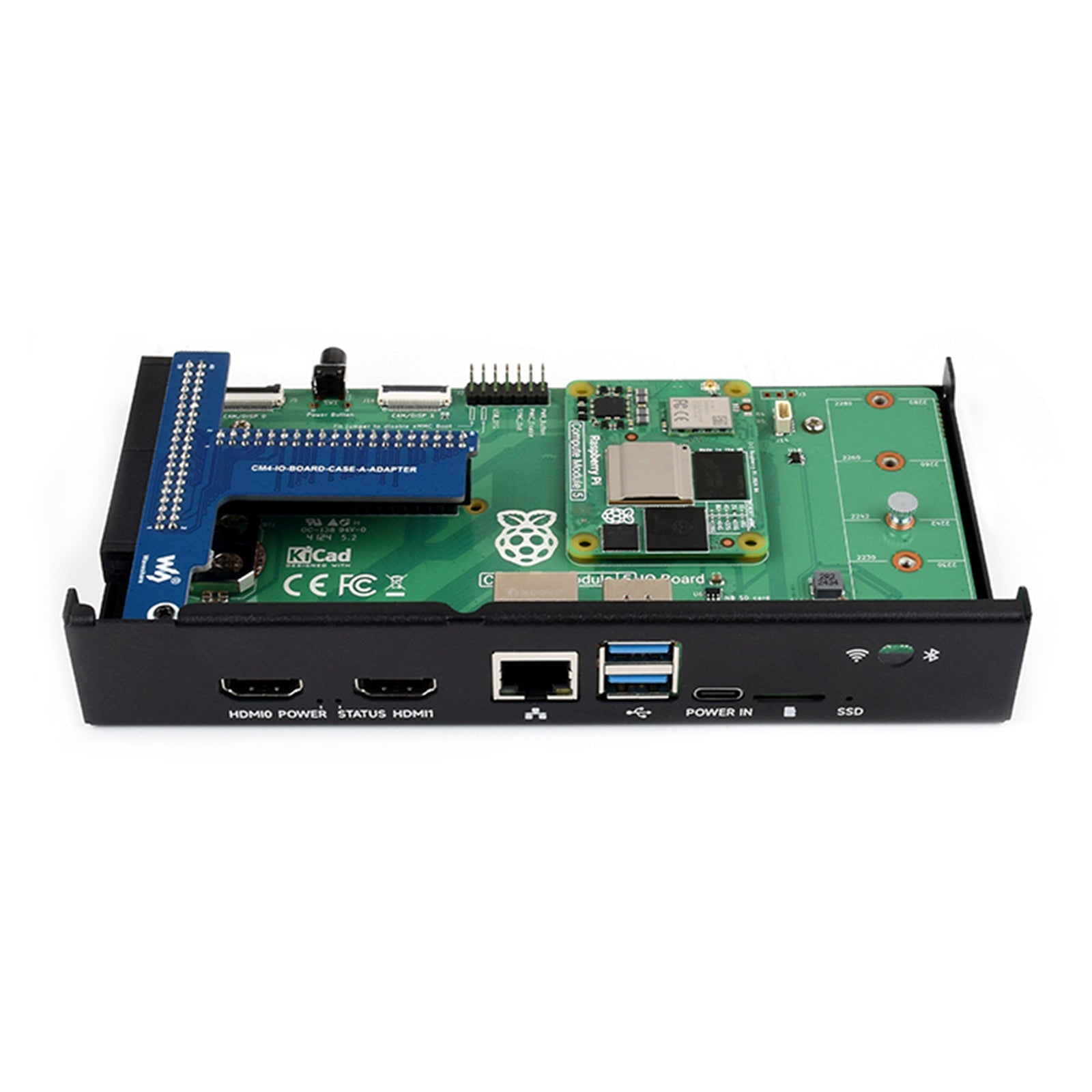 Raspberry Pi CM5 IO Compute Module 5 IO Board Metal Heat Dissipation Enclosure
