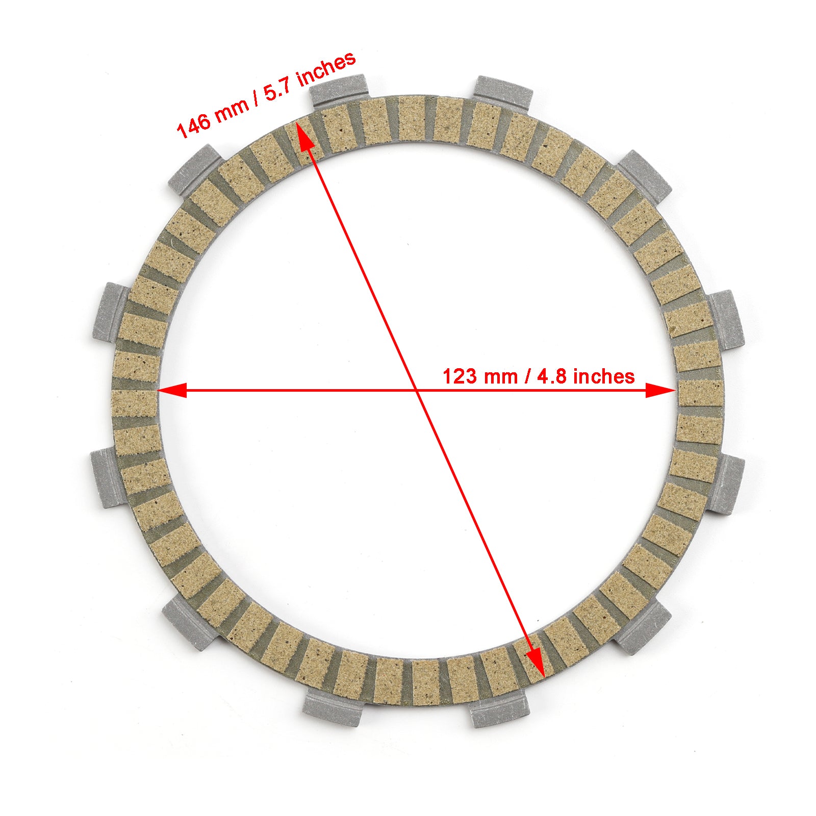 Clutch Friction Plate Kit for Kawasaki KR250 KR-I 1988-1989 KR-IR 1989-1990