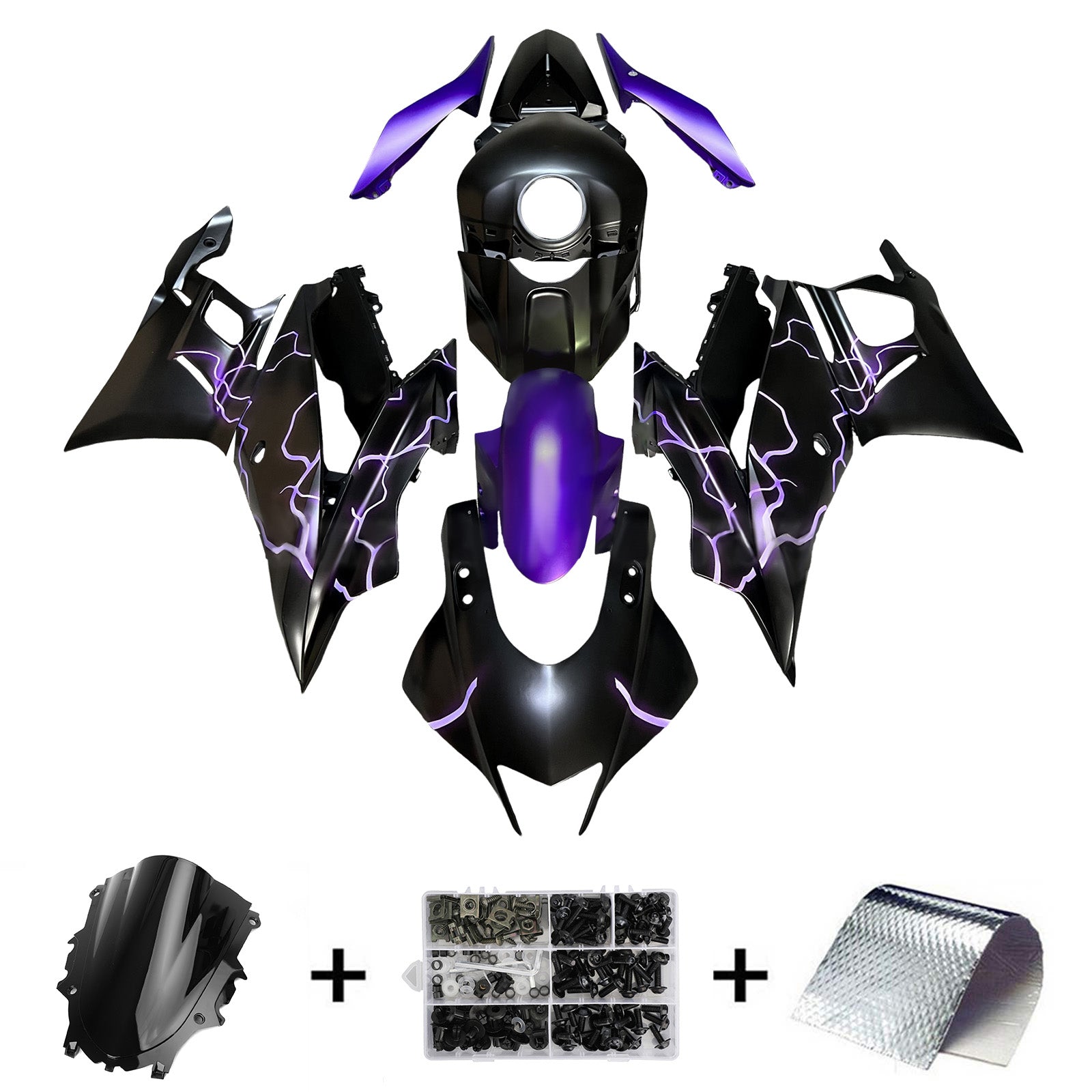 Injection Fairing Kit Bodywork Plastic ABS fit For Yamaha YZF-R3 R25 2019-2021