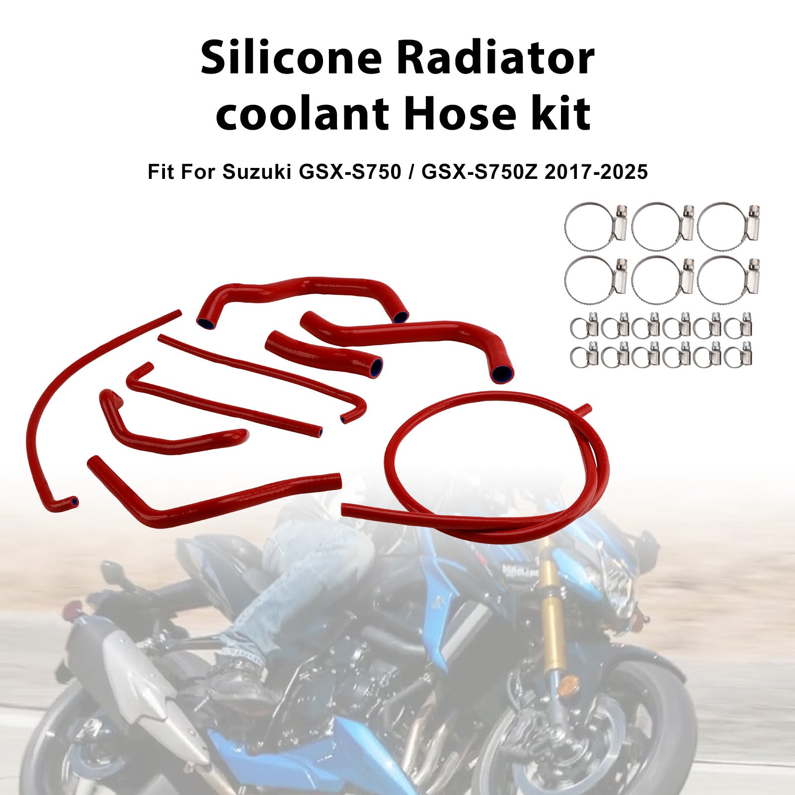 2017-2025 Suzuki GSX-S750/Z Silicone Radiator coolant Hose kit