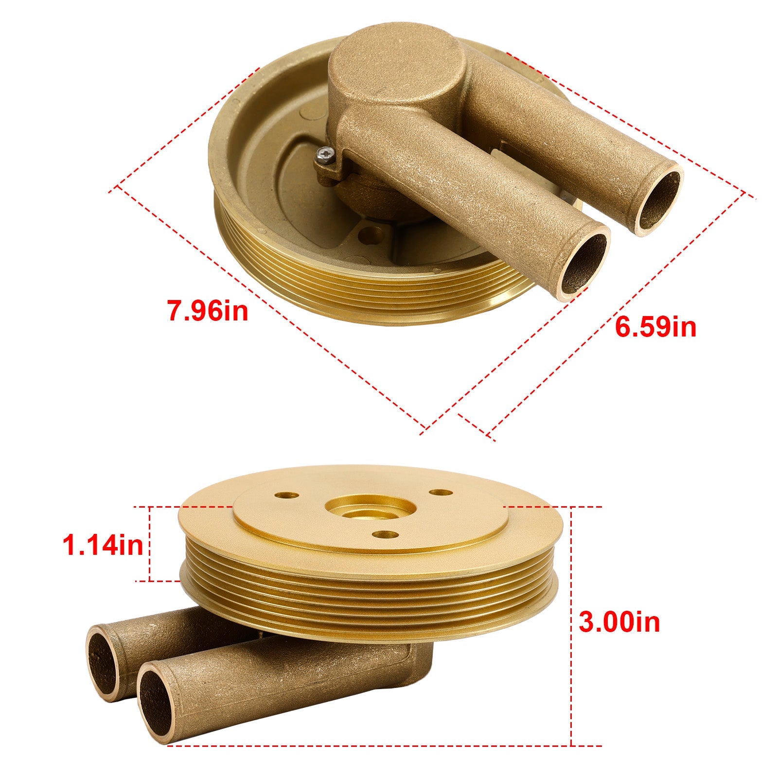 Volvo Penta 4.3L 5.0L 5.7L belts Water Pump 21214599 3812693 3862482