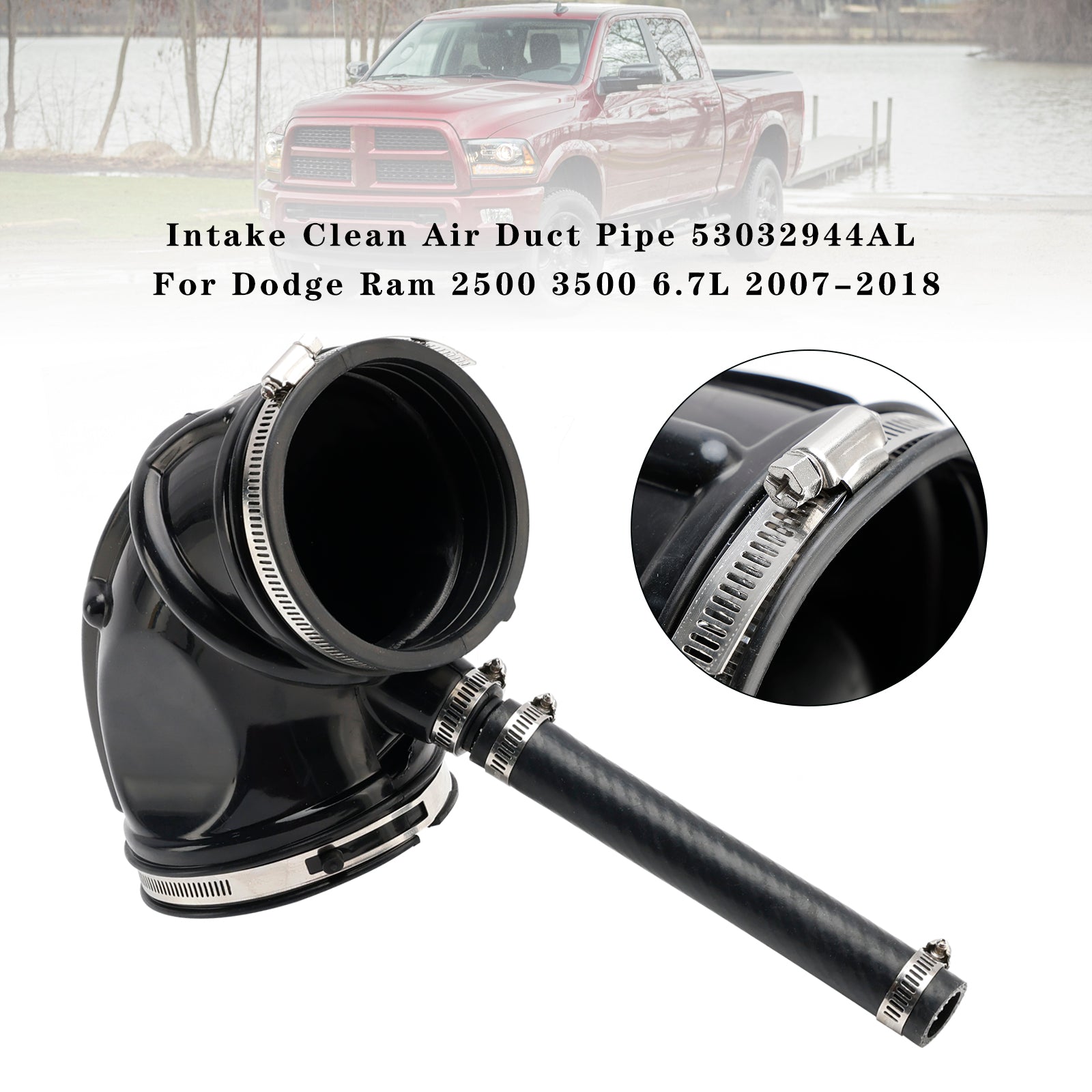 Intake Clean Air Duct Pipe 53032944AL For Dodge Ram 2500 3500 6.7L 2007-2018