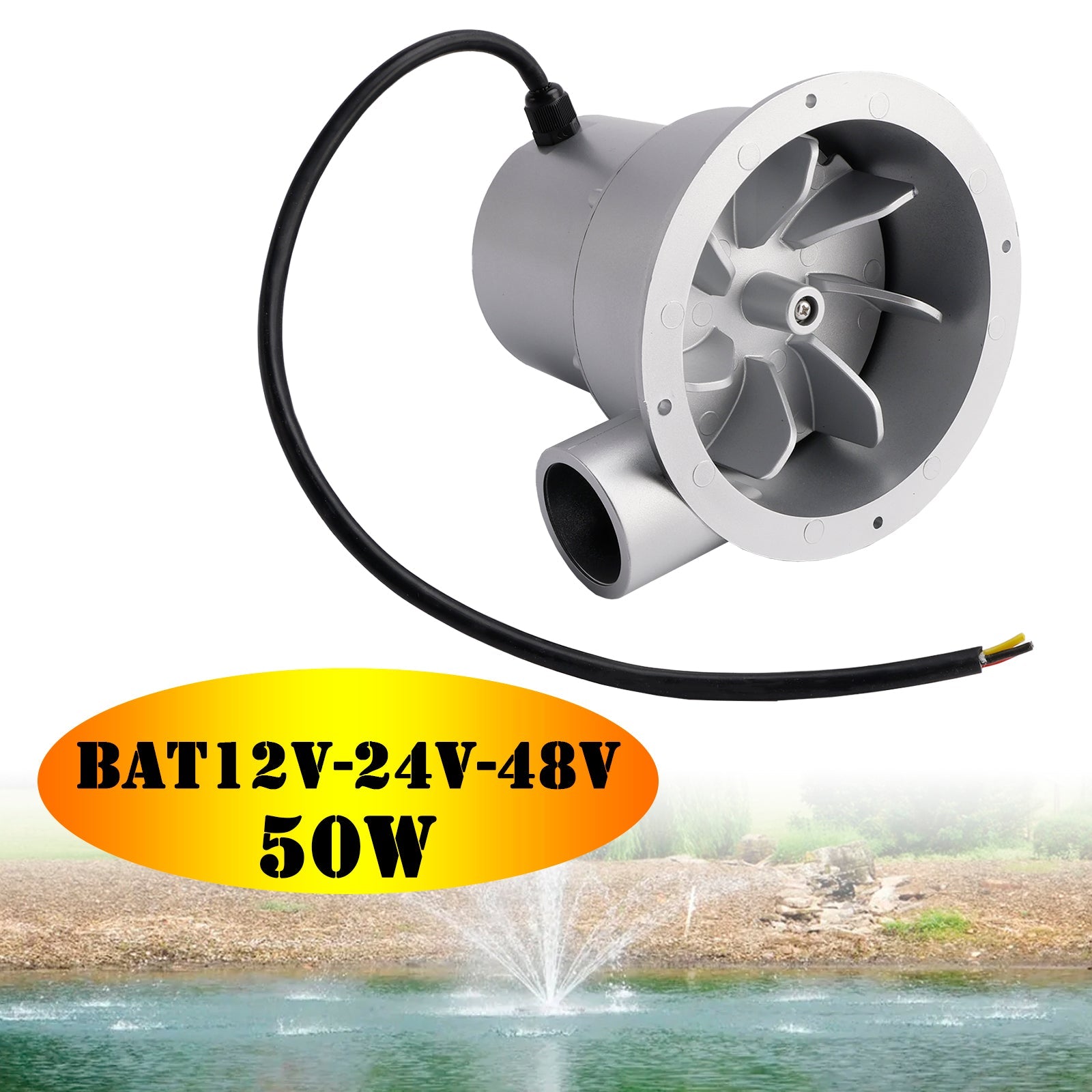 12/24/48V Water Flow Turbine Small Hydroelectric Generator Bat12V-24V-48V 36/50W