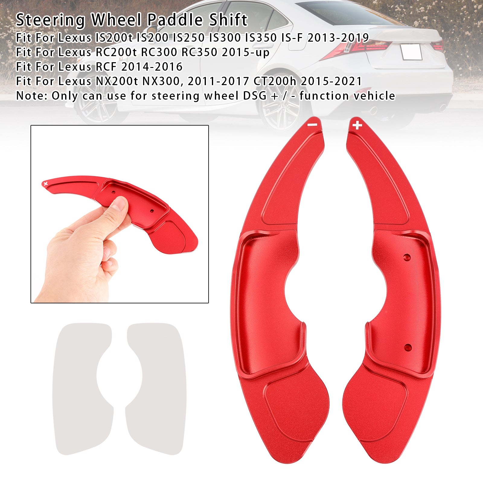 Steering Wheel Paddle Shifter Extensions For Lexus IS RC RCF NX