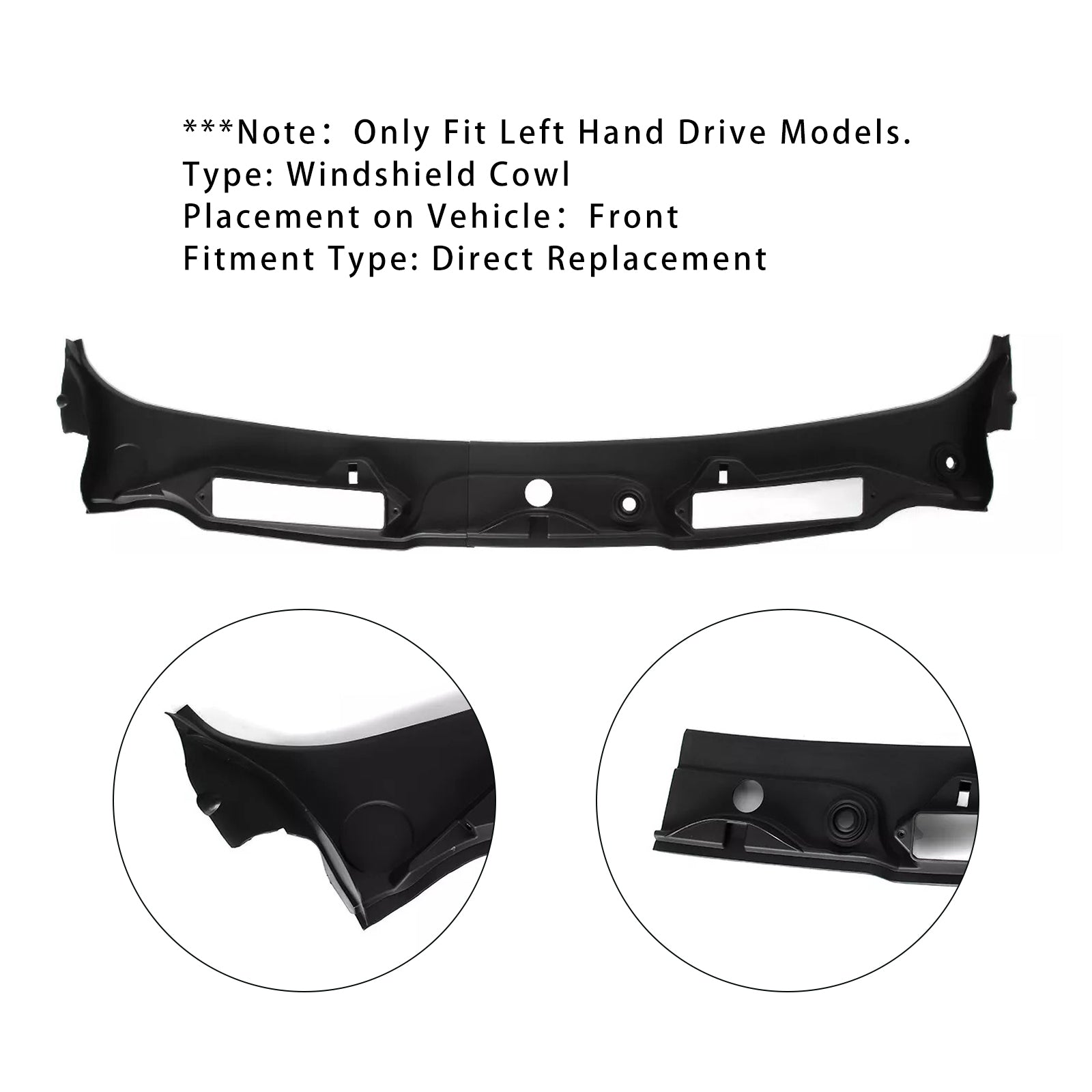 2008-2013 BMW 3 Series E92 LCI Windshield Cowl Lower Windshield Trim 51717161033