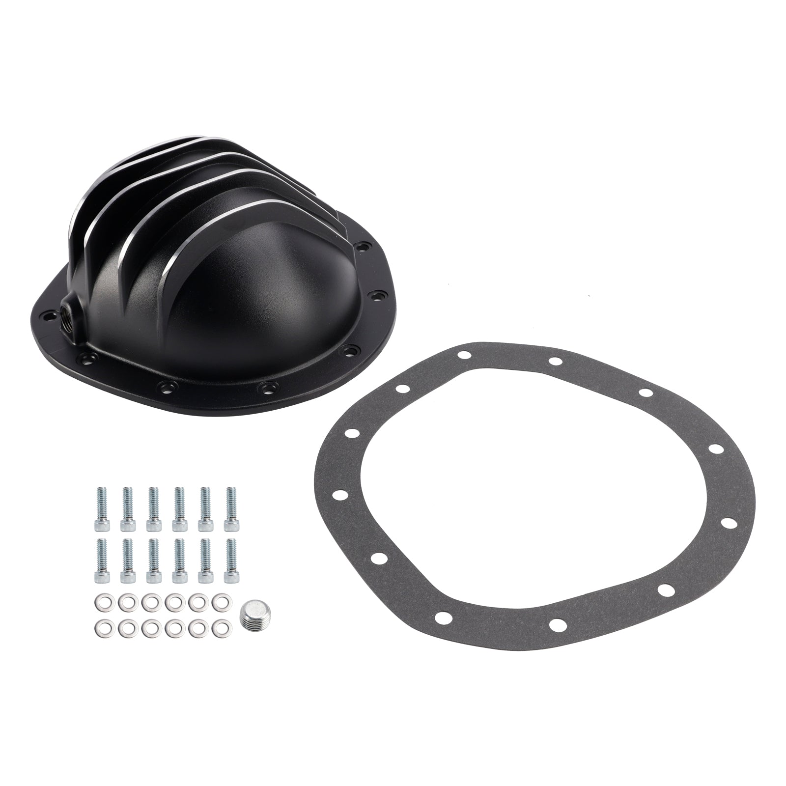 12 Bolt Black Aluminum Differential Rear End Cover For GM Chevy C10 8.75" truck