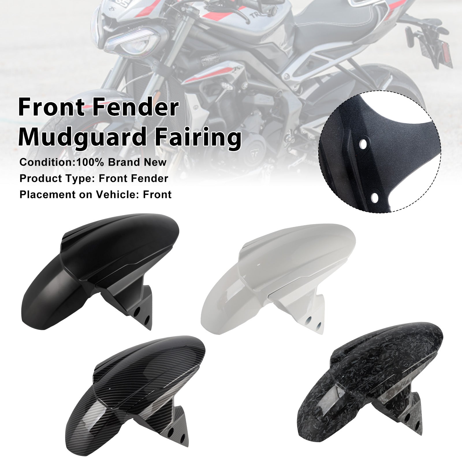 2020-2025 Street Triple 765 R RS Front Fender Mudguard Fairing