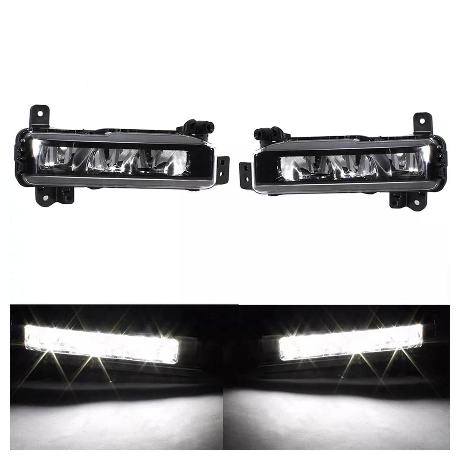 Pair LED Front Bumper Fog Lights For BMW G20 G21 X1 F48 LCI F45 F46 63178089526