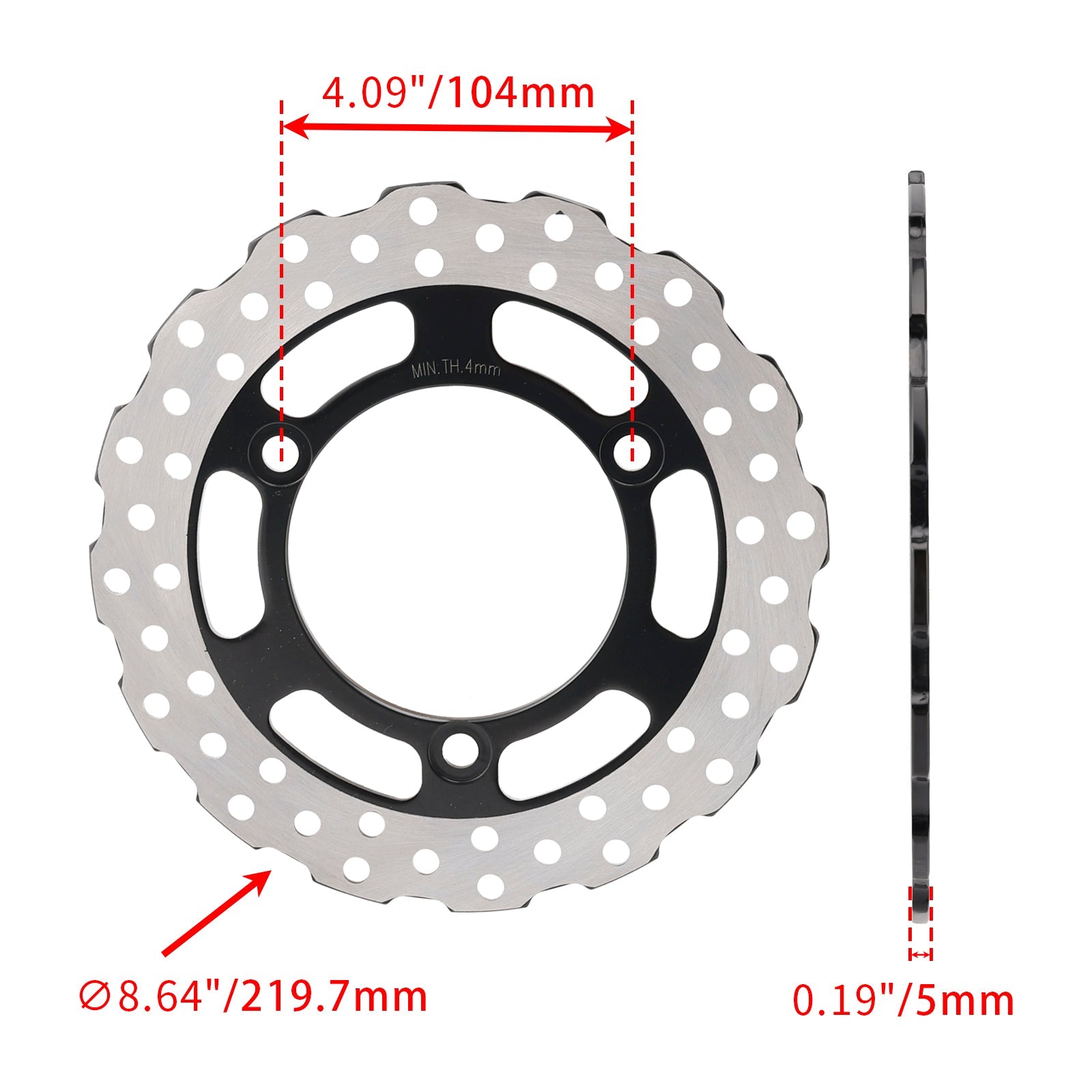 Front & Rear Brake Disc For Kawasaki Ninja 250R EX250J 2008 2009 2010 2011 2012