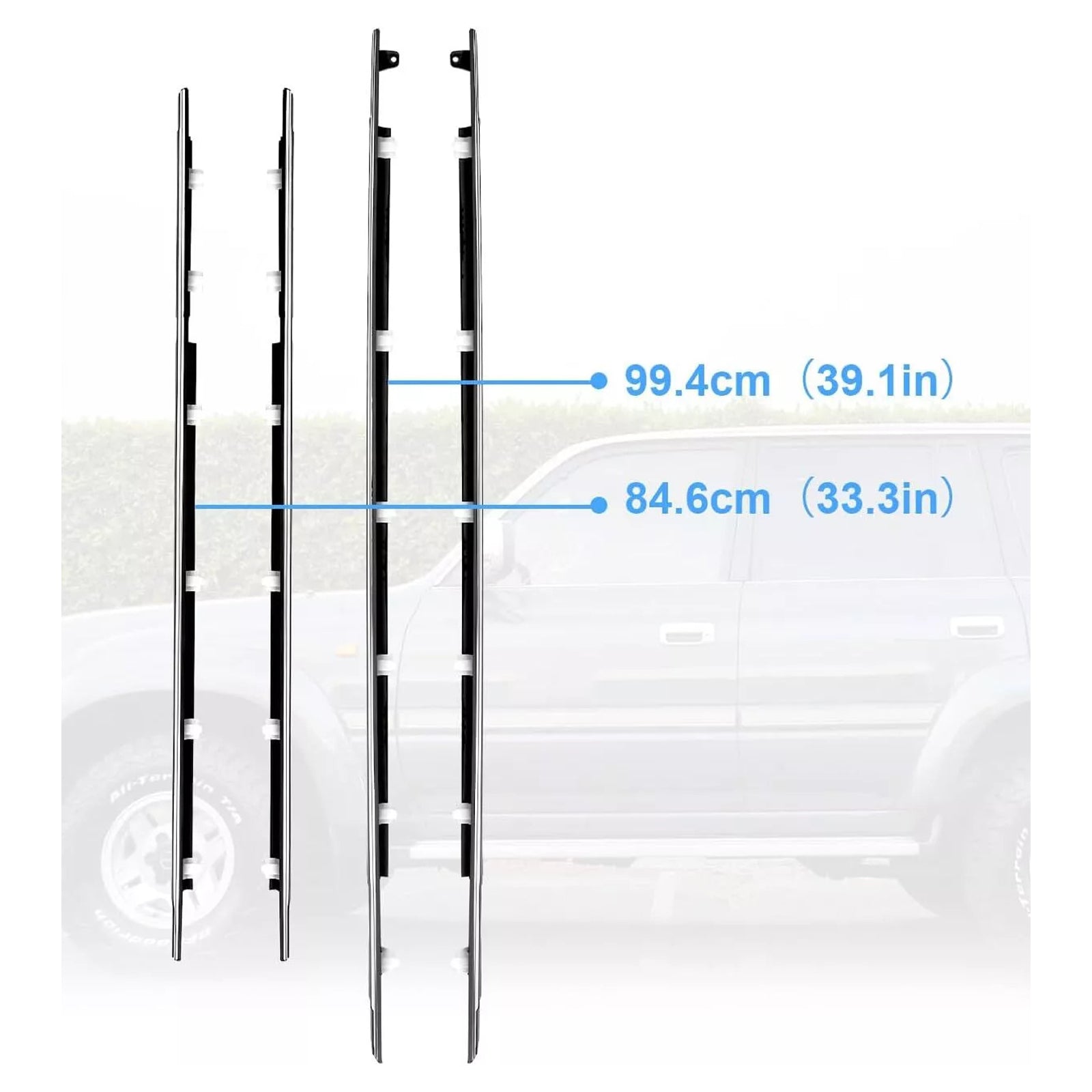 1996-1998 Lexus LX450 4PCS Door Belt Molding 75710-60021 75730-60020