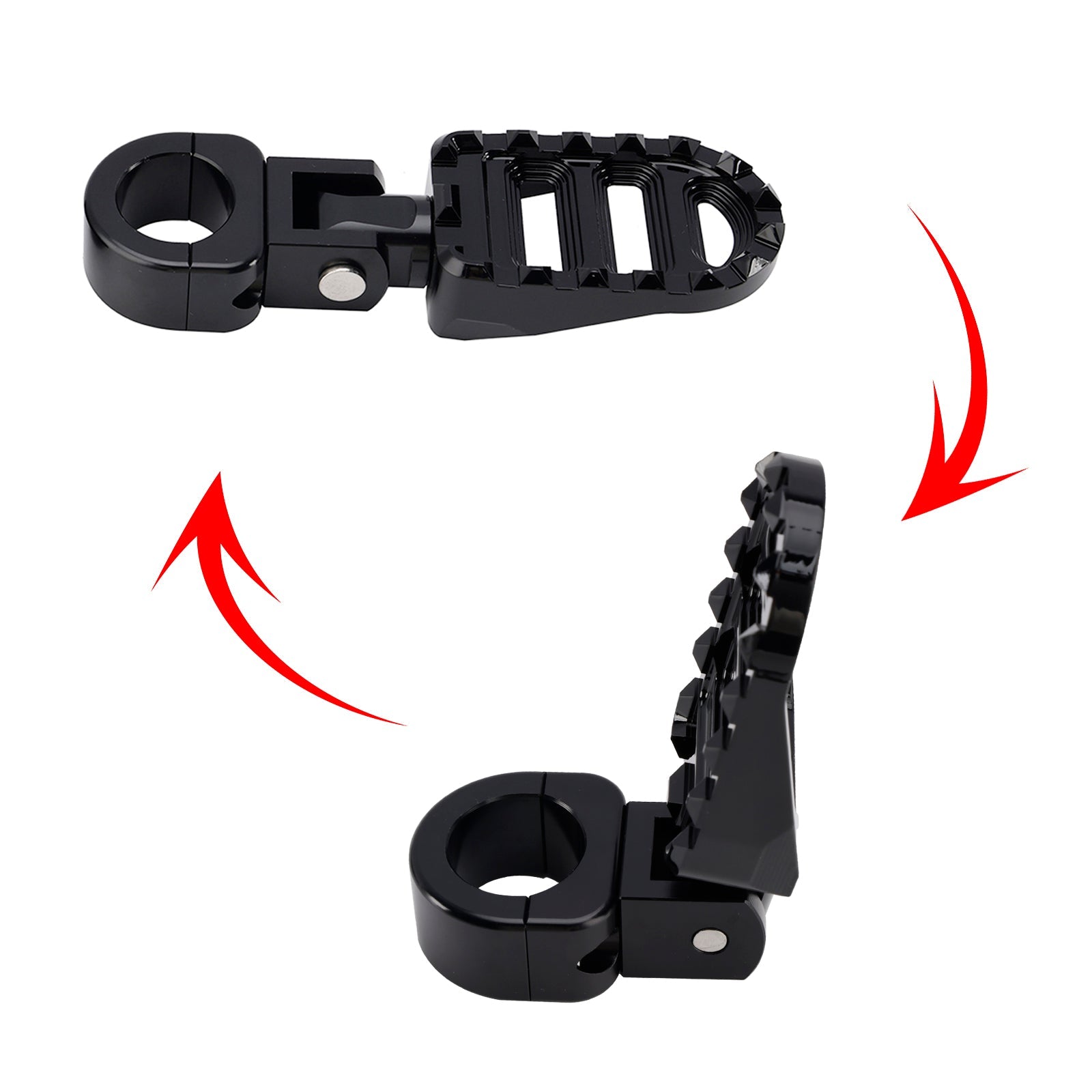 Universal Front Footrests Foot Pegs fit for motorcycle with 1.25 inches bars