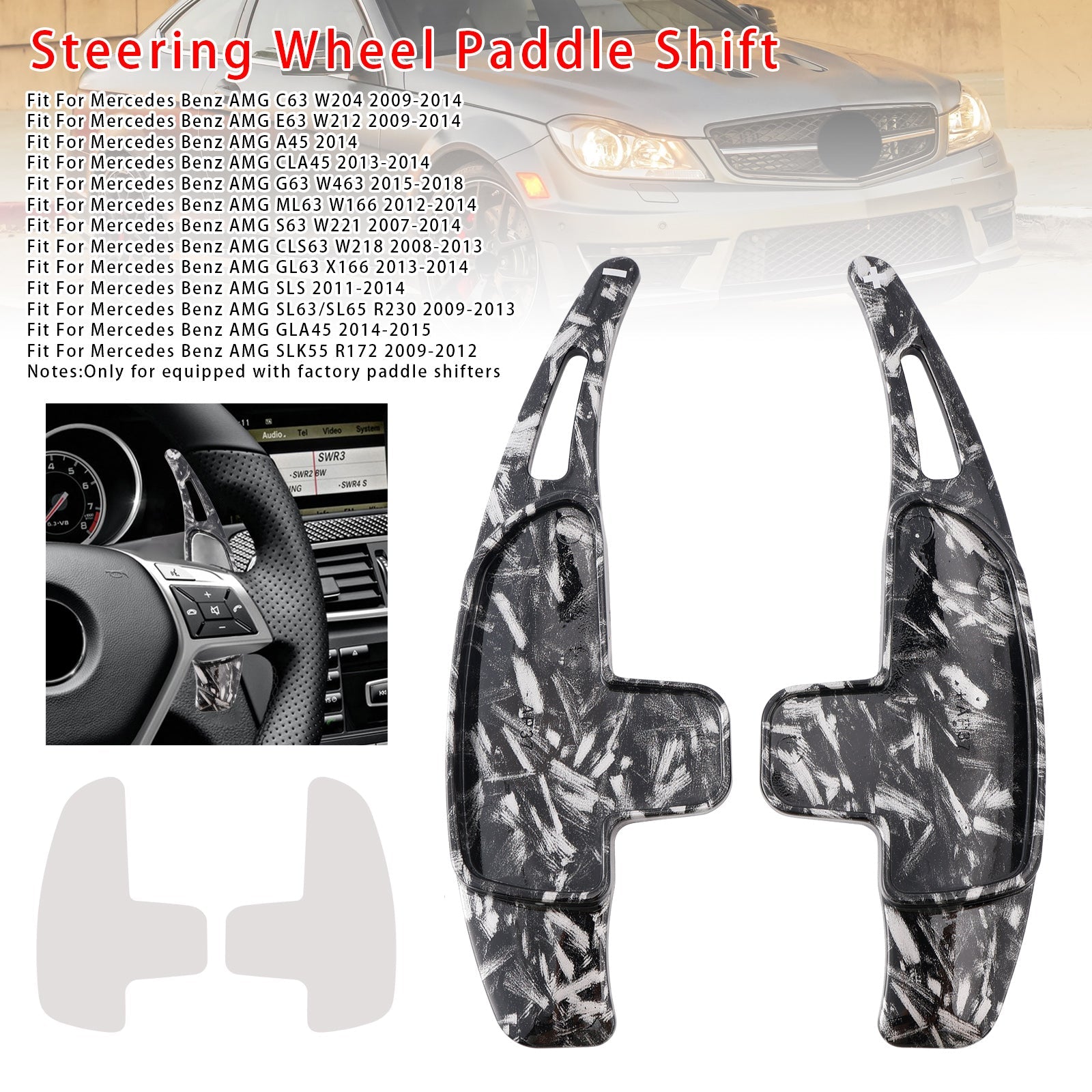 Steering Wheel Paddle Shifter Extension For Mercedes Benz AMG C63