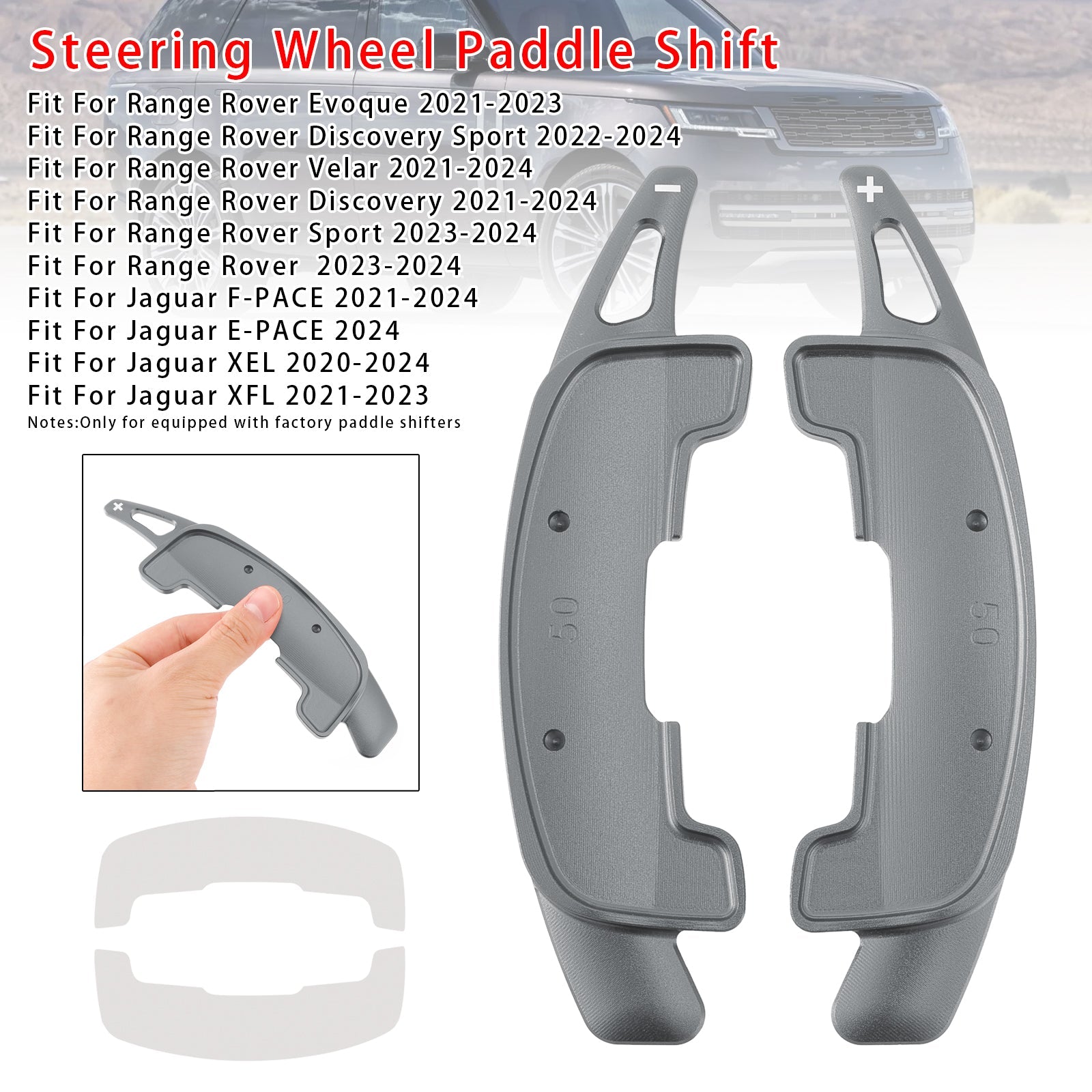 Steering Wheel Paddle Shifter Extension Fit For Range Rover Jaguar Aluminium