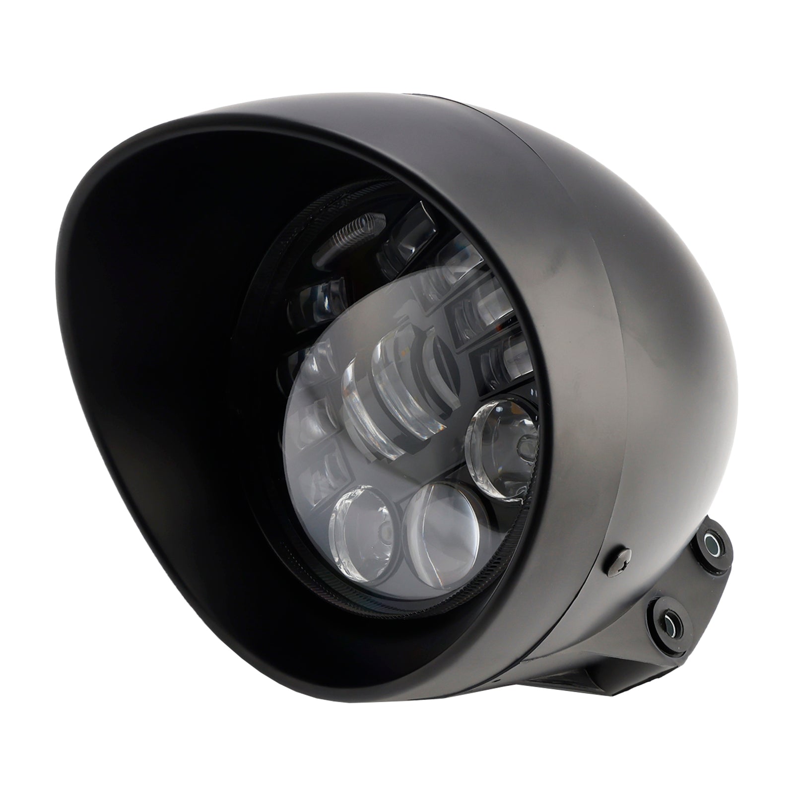 Multifunctional Beam Headlight Fog Lamp Custom Fits For Racer Bobber Chopper Chrome