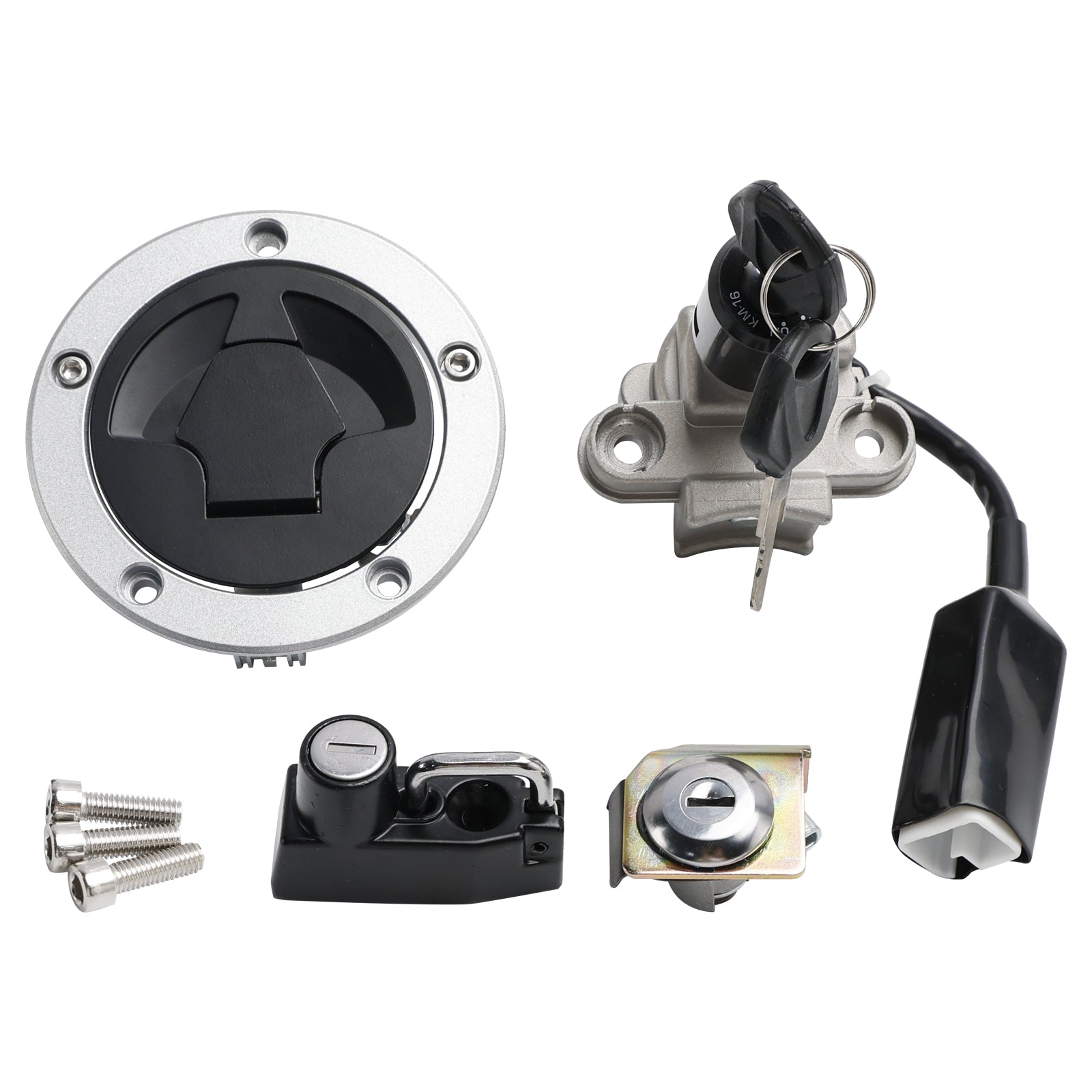 FUEL TANK CAP IGNITION SWITCH SEAT LOCK SET FOR KAWASAKI Z125 PRO 2017-2023