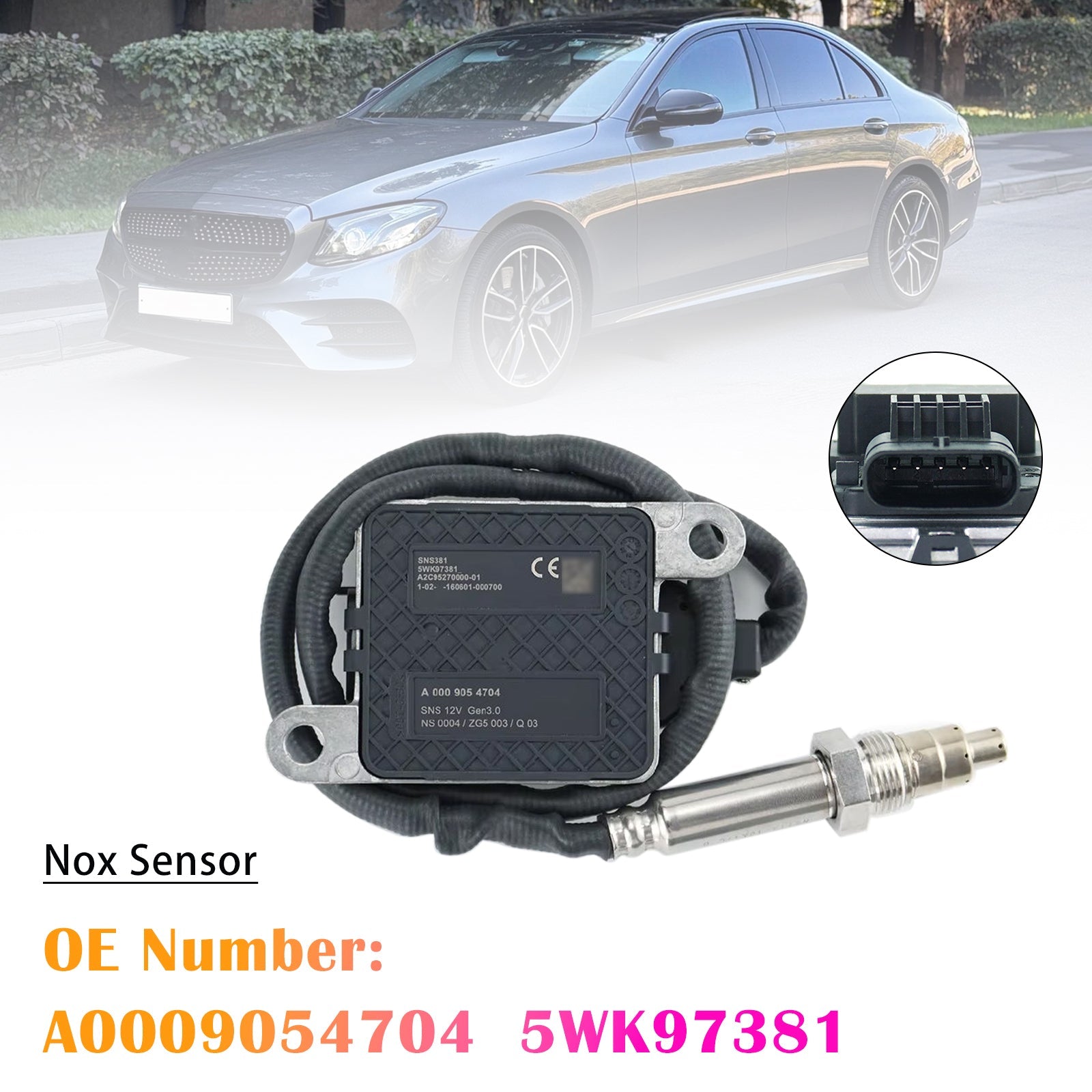 12.2017- For MERCEDES E-CLASS T-Model (S213) E 300 d Estate Nitrogen Oxide Sensor Nox Sensor 5WK97381