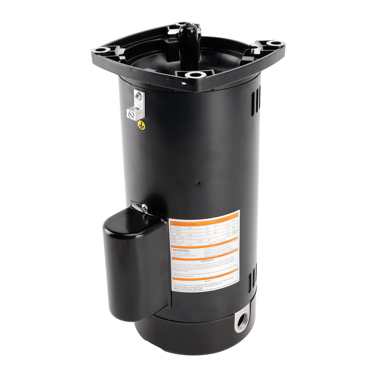USQ1252 Swimming Pool Motor 2.5HP 230V 48Y Square Flange With PS-200 Seal Kit