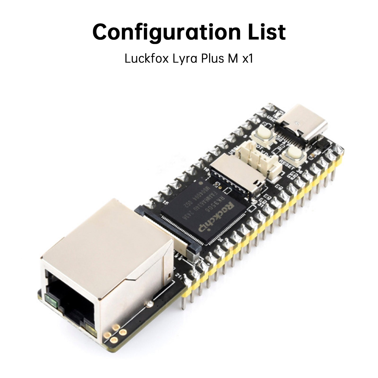 Luckfox Lyra Plus Linux Development Board RK3506G2 Chip RJ45 Network Port 128MB